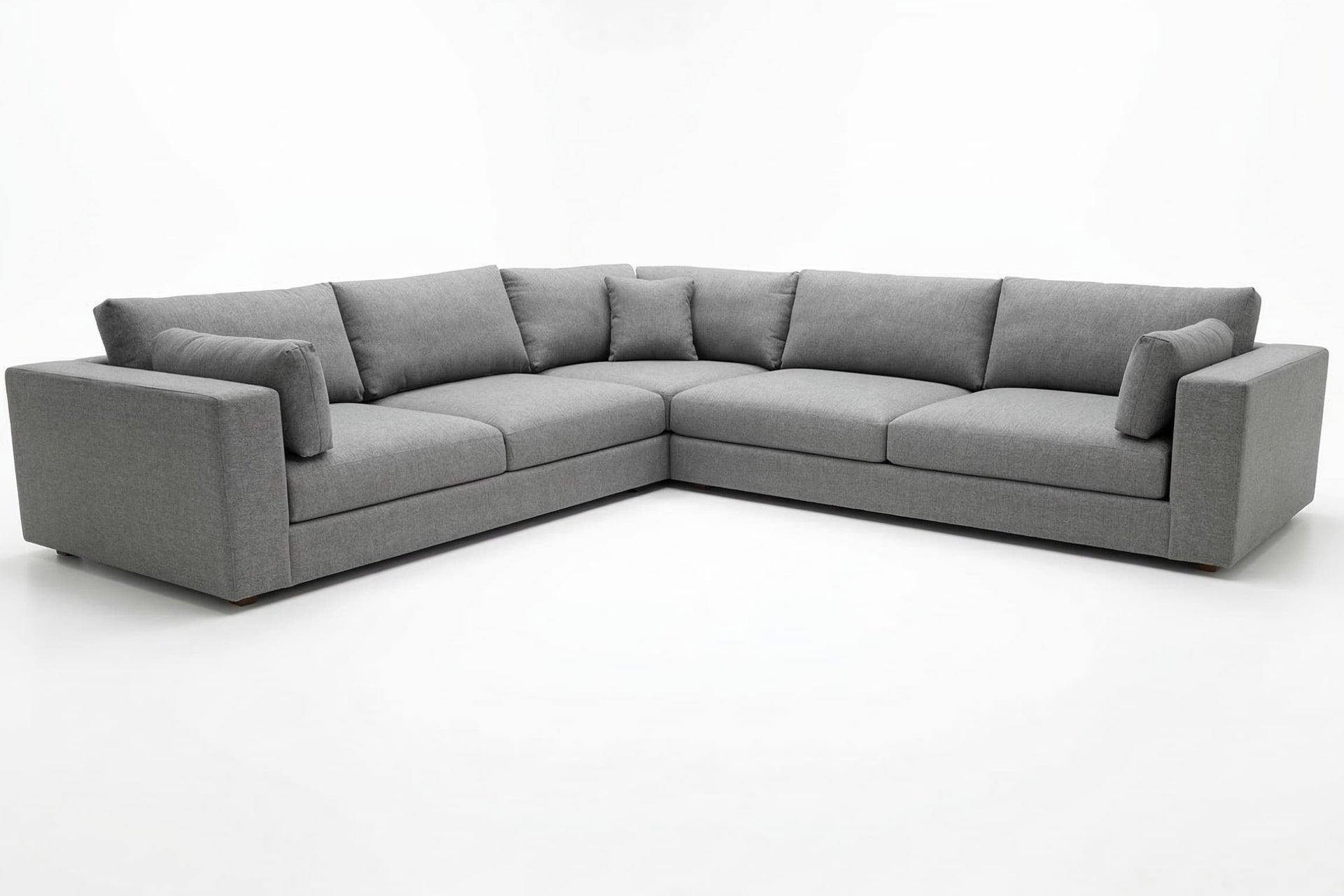 Clearance Daphne Extra Deep L Sectional in Performance Fabric Nile Flannel from what a room