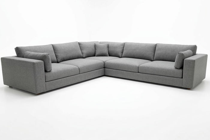 Clearance Daphne Extra Deep L Sectional in Performance Fabric Nile Flannel from what a room