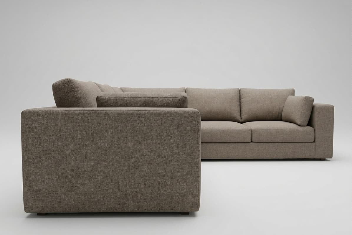 What a room Daphne L Sectional in Perfomance Fabric Nile Shitake clearanec