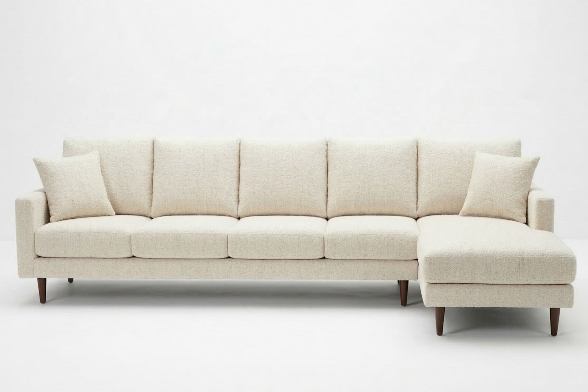 Clearance Jasper L Sectional Chaise in Phat Cream at What a Room