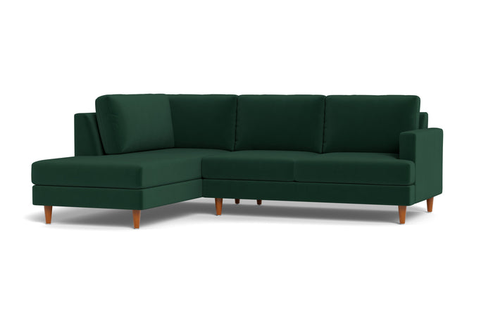 Milton Bumper Chaise Sectional in Bella Hunter