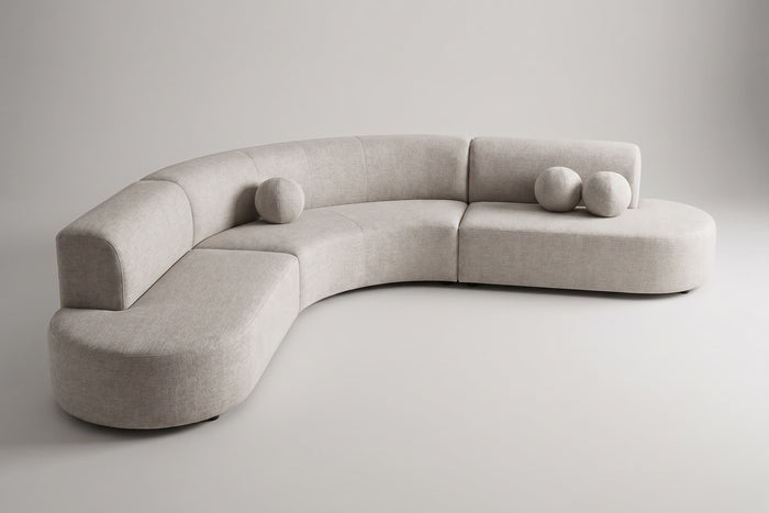 Clearance - Serene L Sectional in Baylor Gray- Ready to Ship