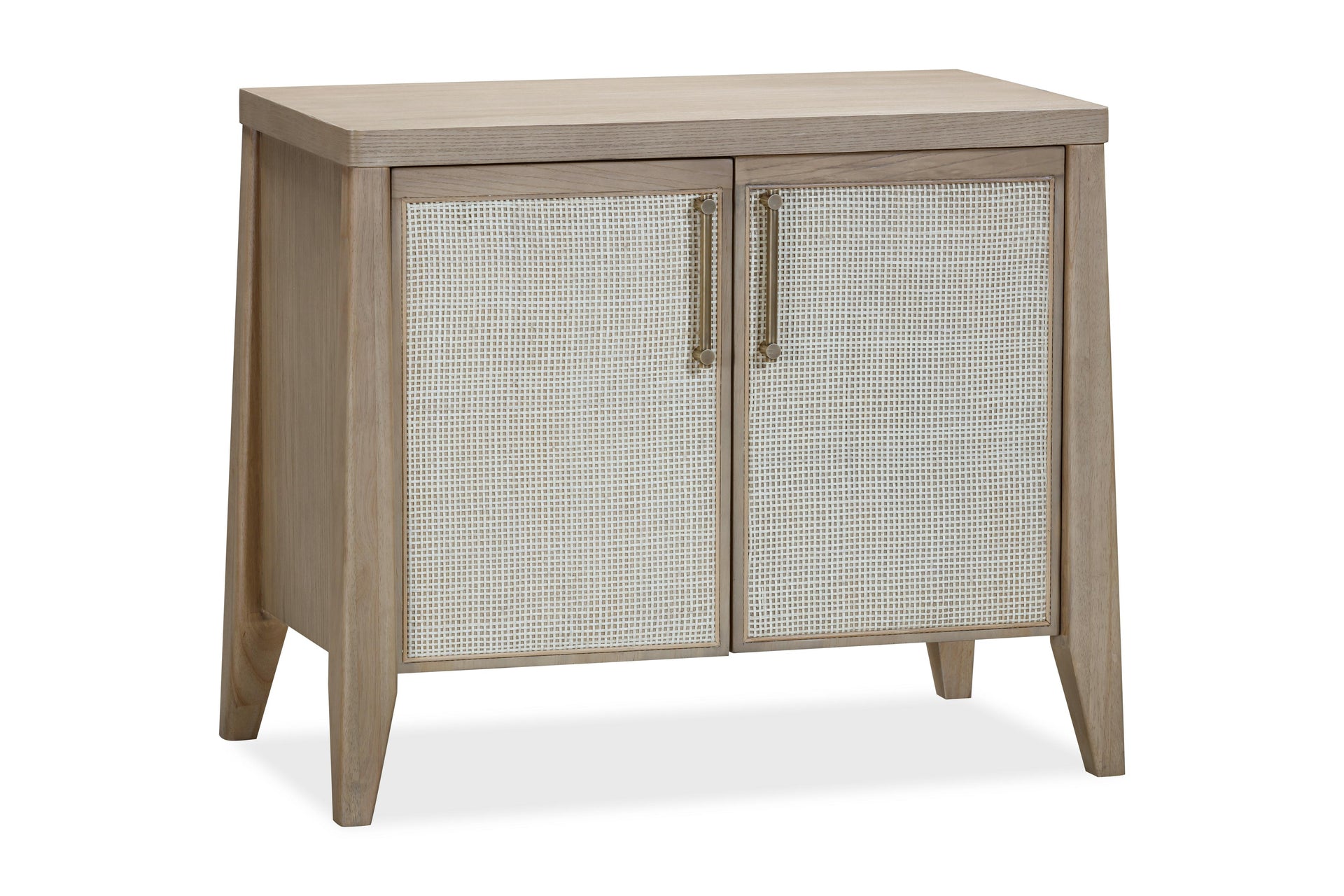 Sumire Two Door Ash Wood Bachelor Chest in Ginger and Natural Cane - What A Room