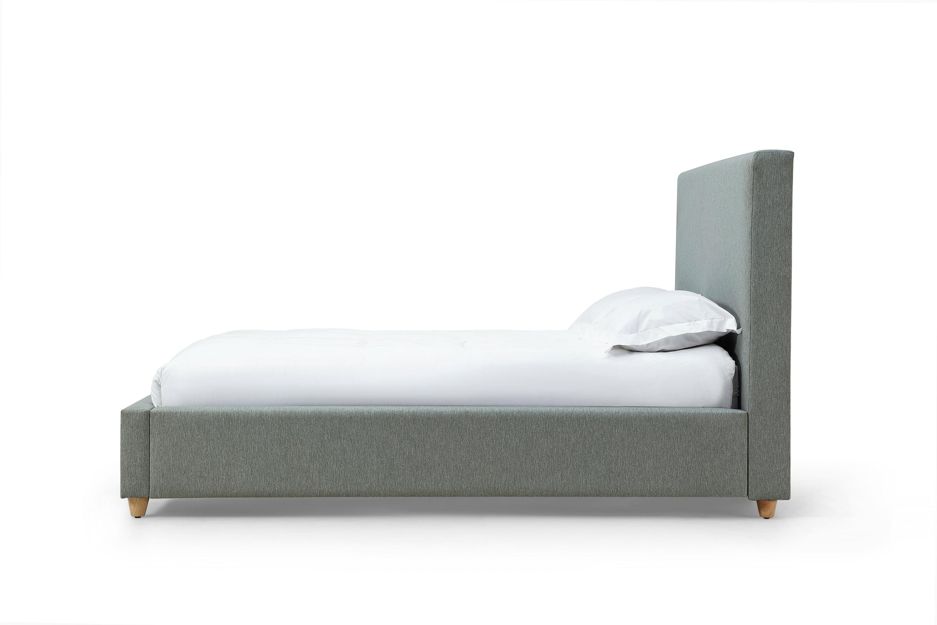 Olivia Upholstered Platform Bed in Pewter - What A Room