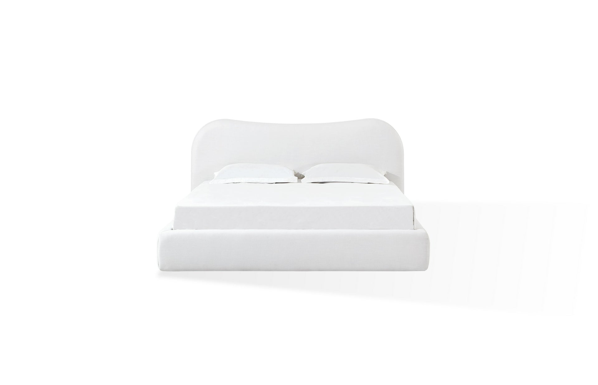 Elena Upholstered Bed in Vanilla Linen - What A Room