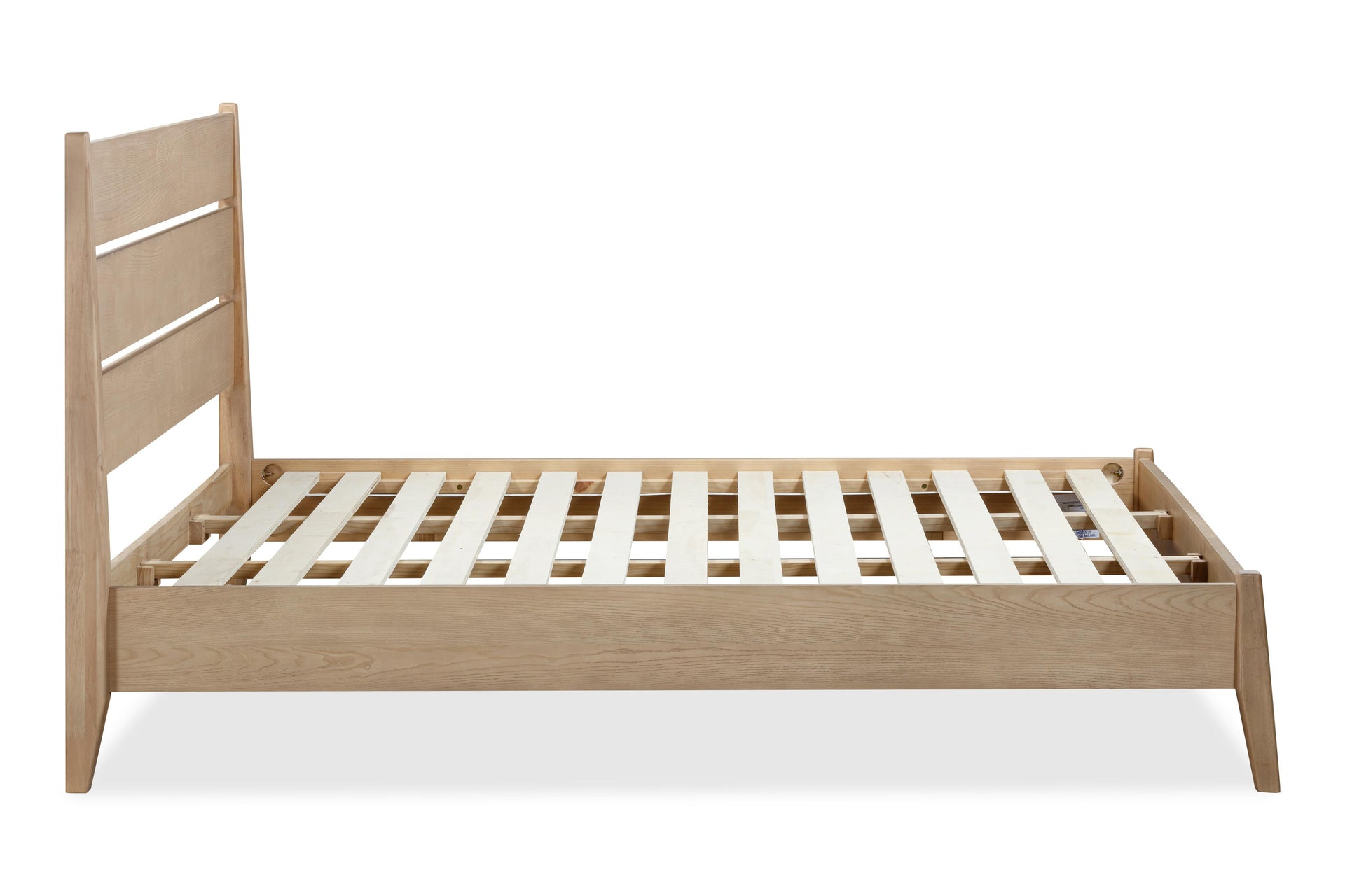 Sumire Slatted Ash Wood Platform Bed in Ginger - What A Room