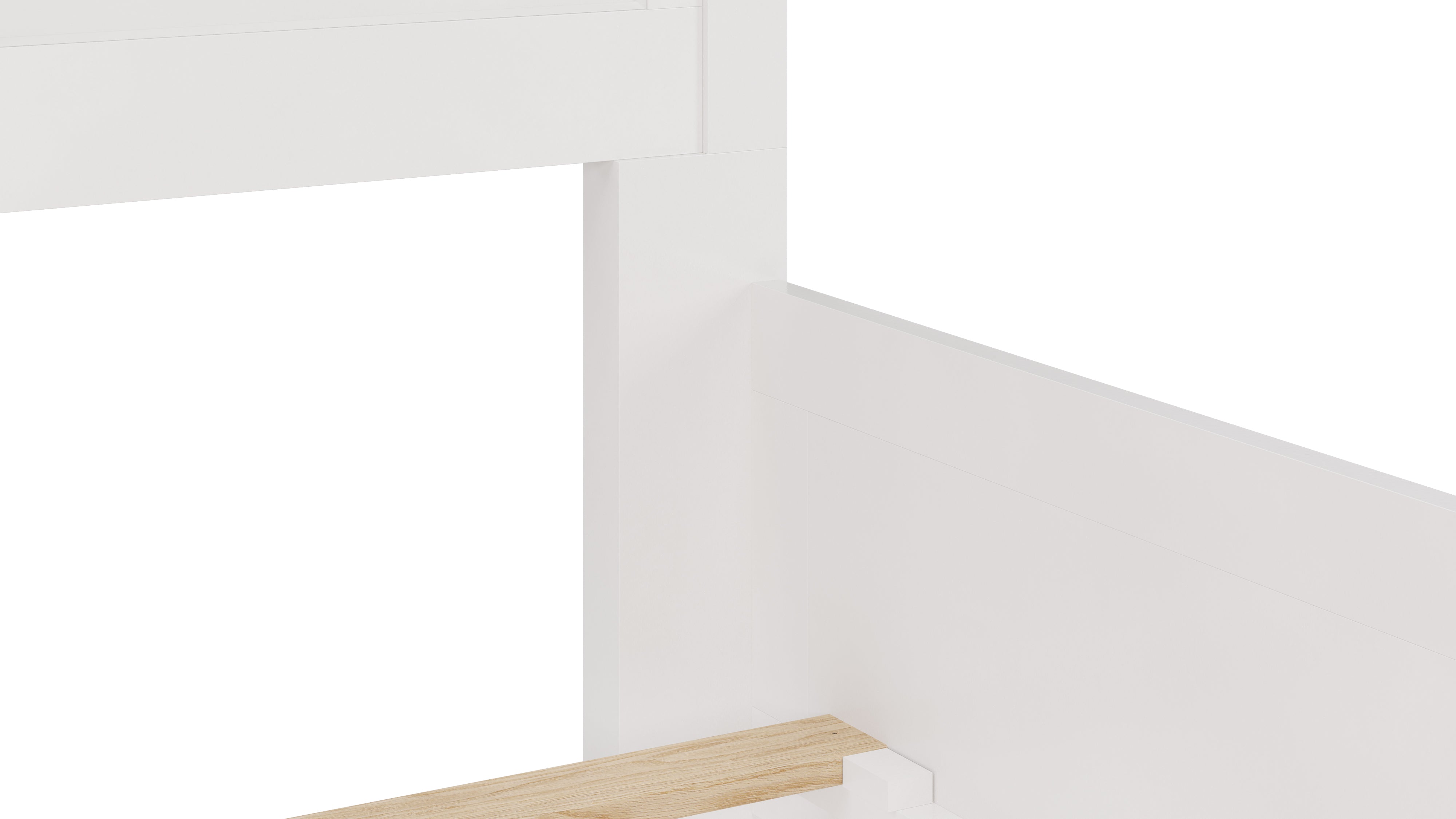 Grace Three Panel Bed in Snowfall White - What A Room