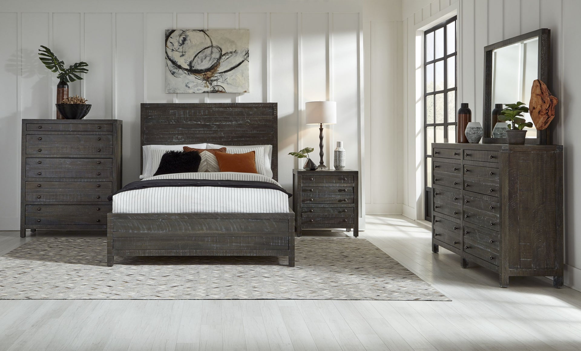 Townsend Solid Wood Eight Drawer Dresser in Gunmetal - What A Room