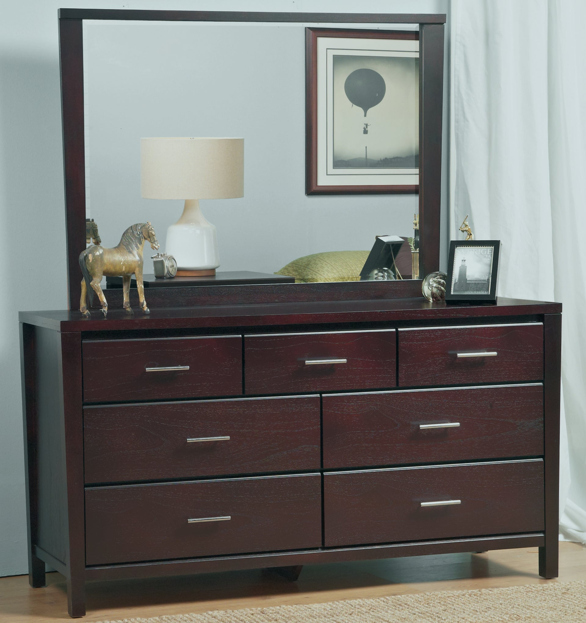 Nevis Seven Drawer Dresser in Espresso - What A Room