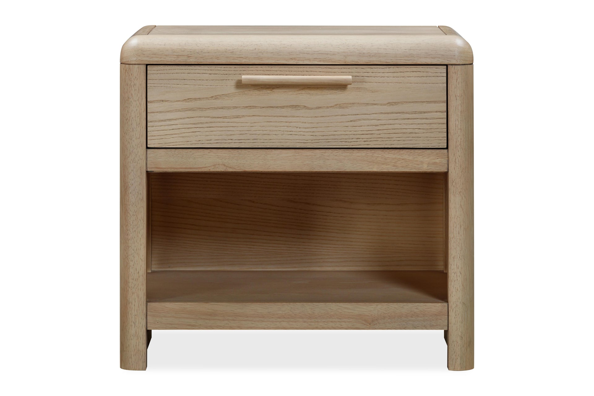 Furano One Drawer One Shelf Ash Wood Nightstand in Ginger - What A Room