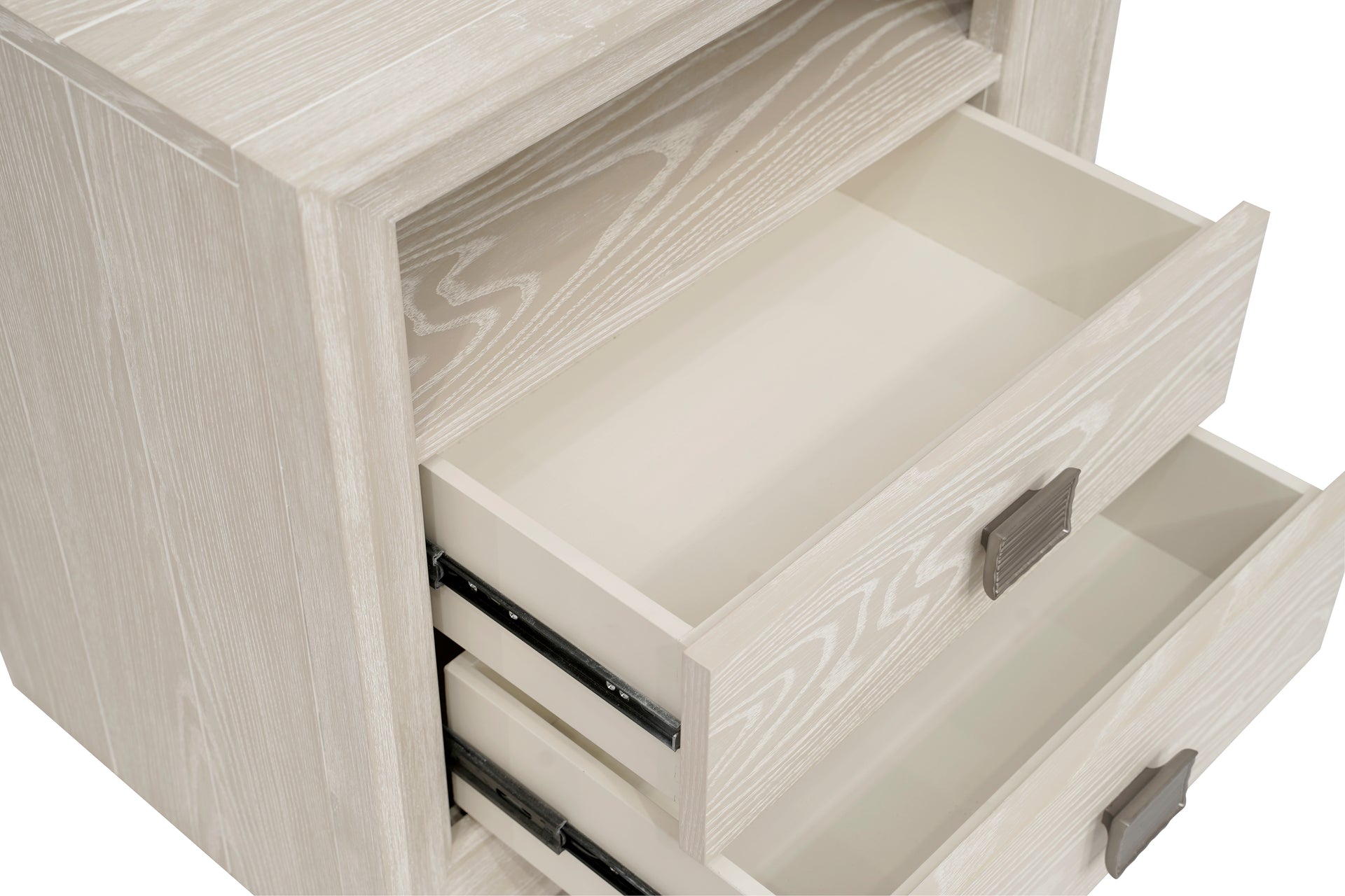 Maxime Two Drawer USB-Charging Nightstand in Ash - What A Room
