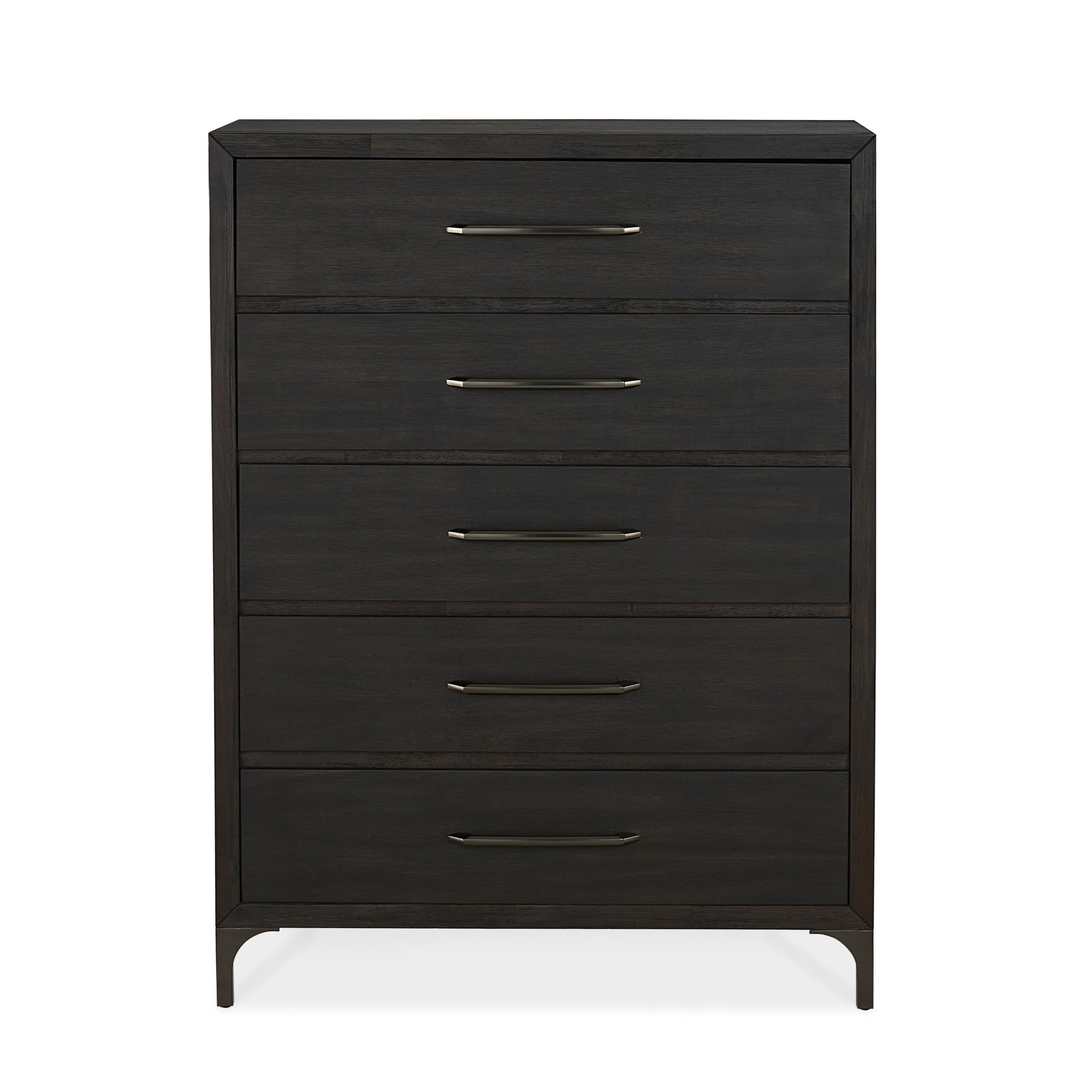 Lucerne Five-Drawer Metal Leg Chest in Vintage Coffee - What A Room