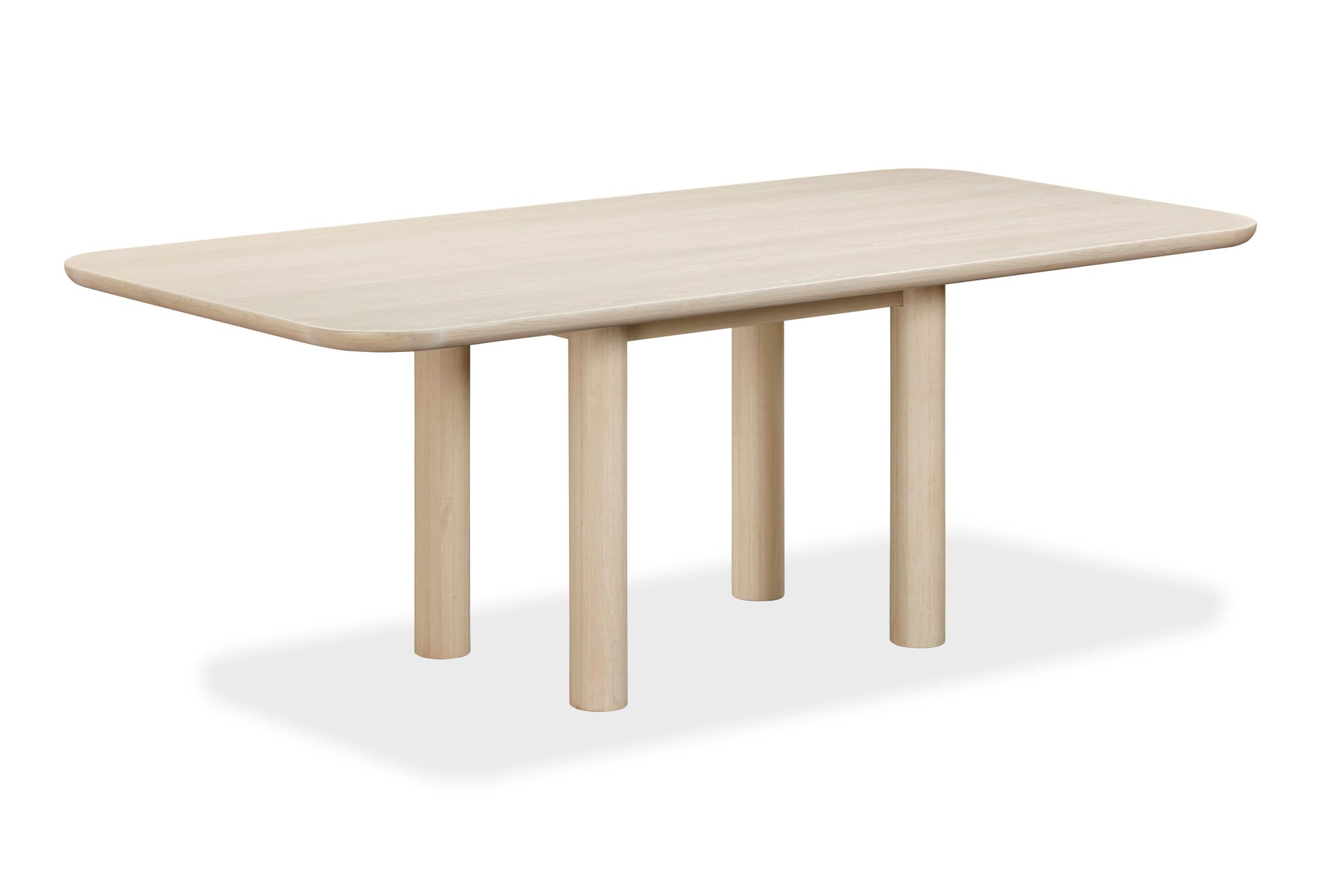 Liv Ash Wood Rectangular Dining Table in White Sand - What A Room