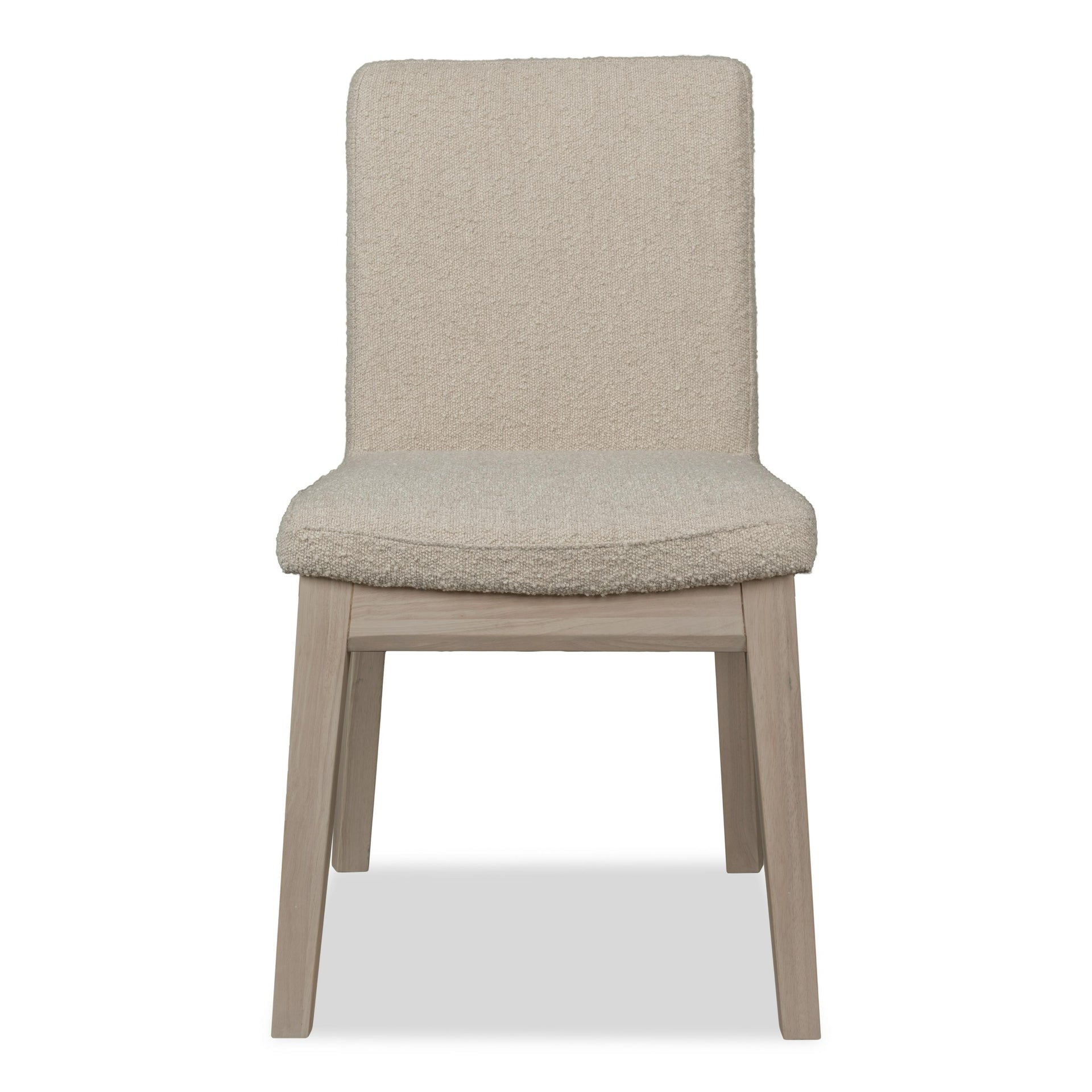 Liv Solid Wood Dining Chair in White Sand and Brun Boucle (Set of 2) - What A Room
