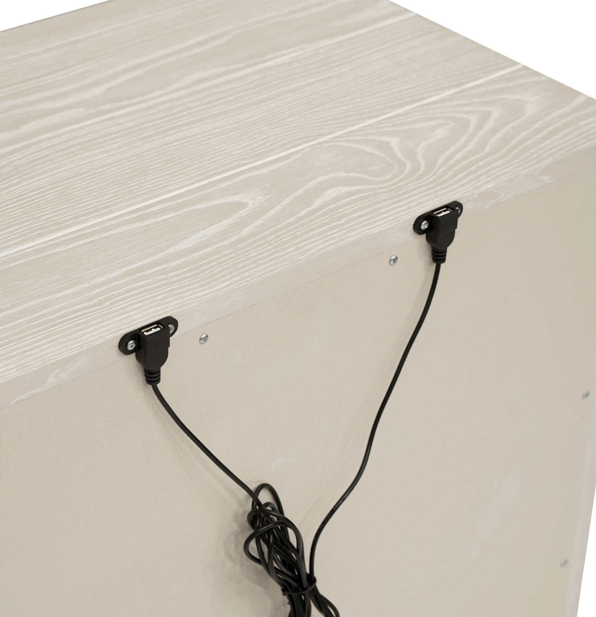 Maxime Three Drawer USB-Charging Nightstand in Ash - What A Room
