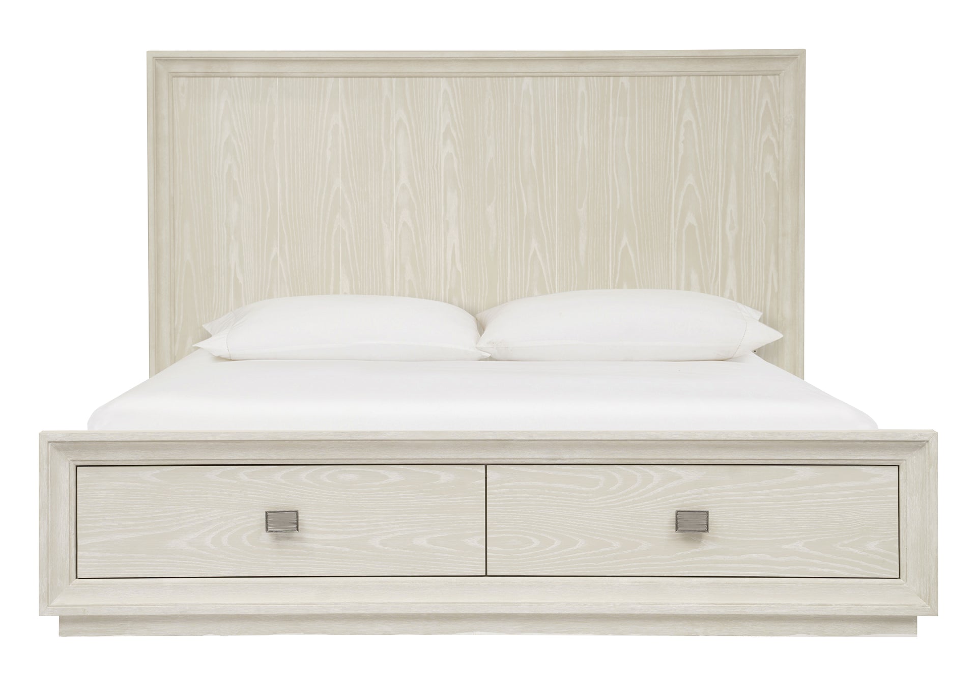 Maxime Two Drawer Footboard Storage Platform Bed In Ash - What A Room
