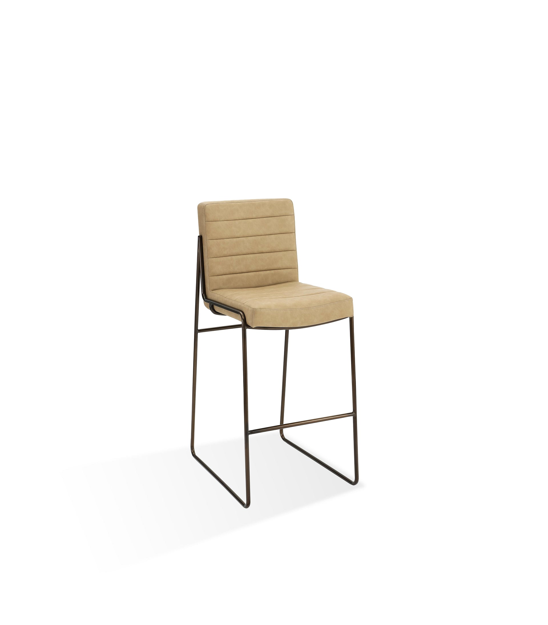 Madison Metal Frame Bar Stool in Honey Synthetic Leather - What A Room
