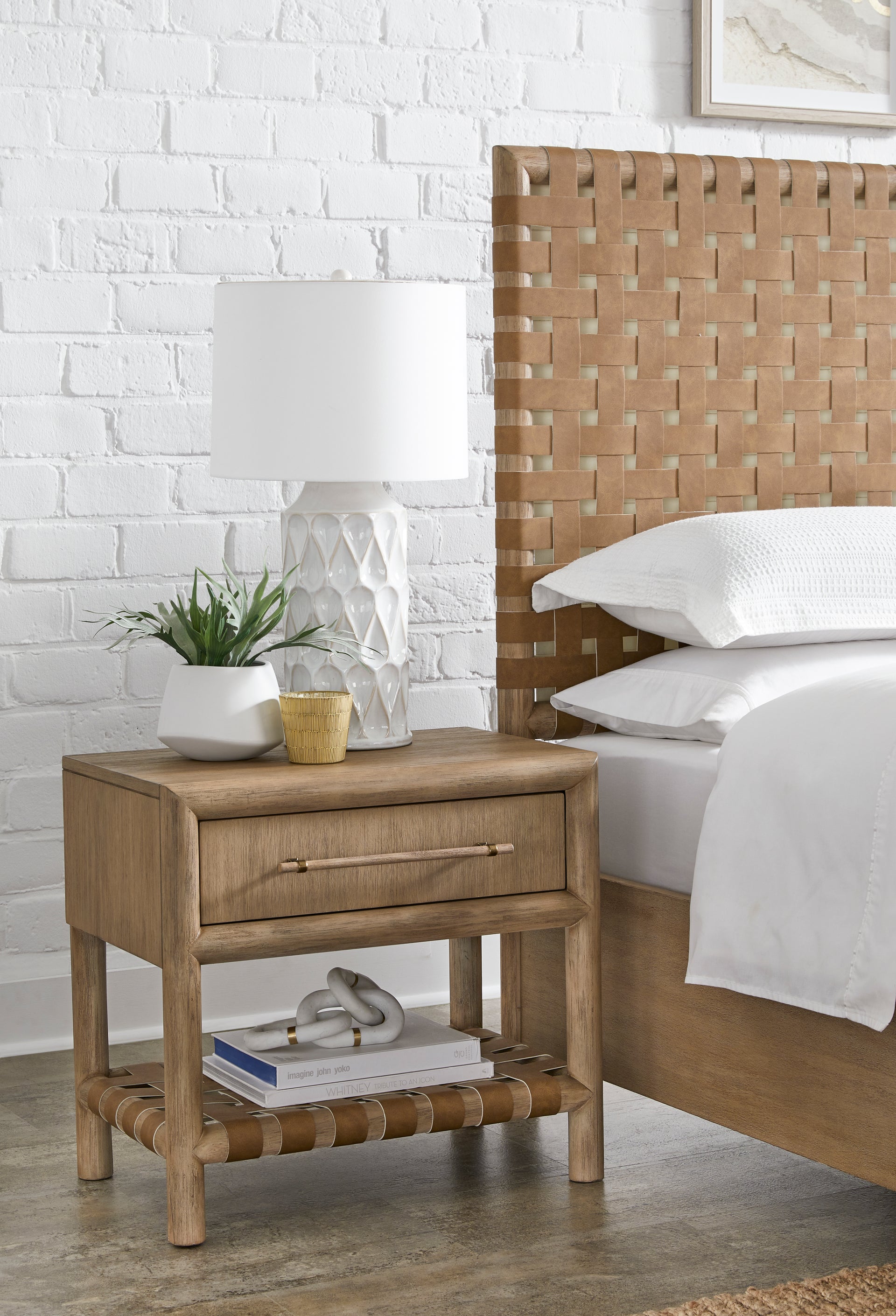 Dorsey One Drawer USB-charging Nightstand in Granola - What A Room