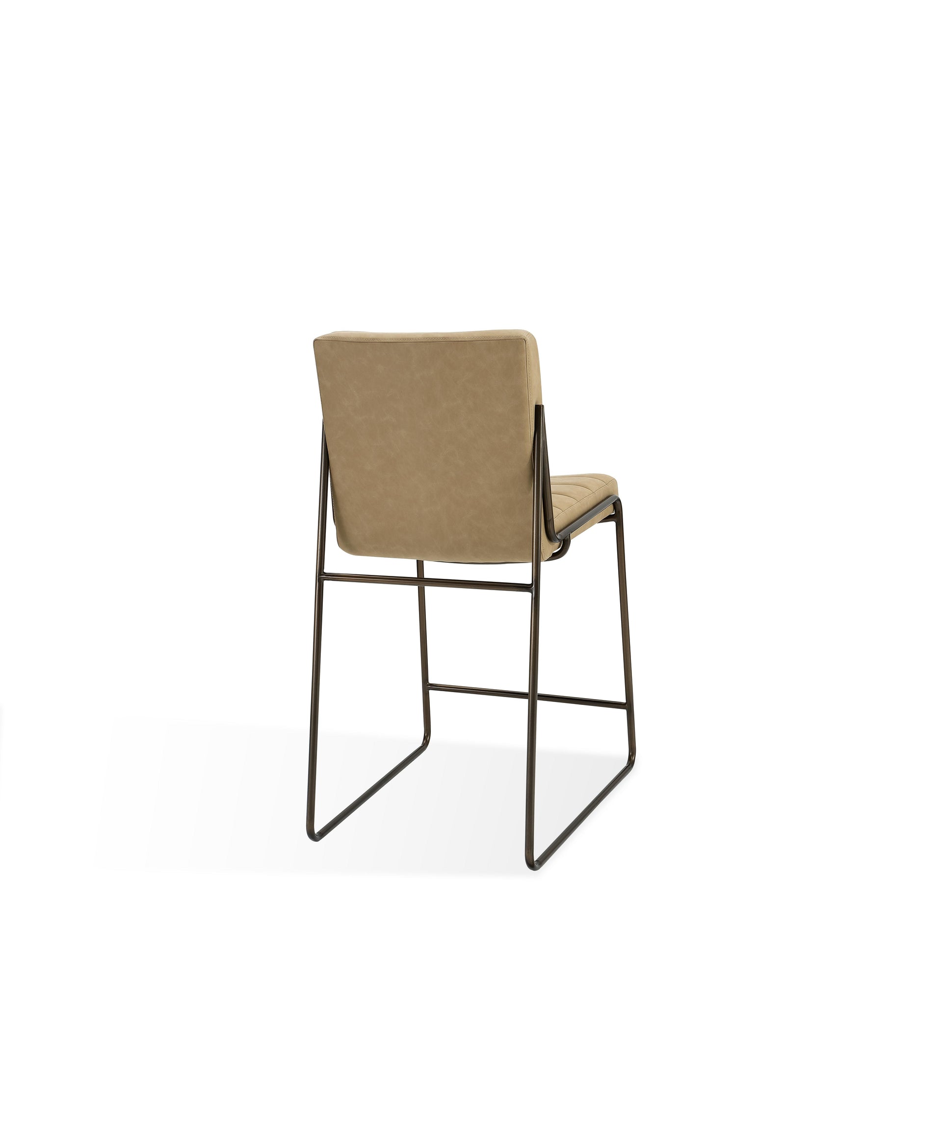 Madison Metal Frame Counter Stool in Honey Synthetic Leather - What A Room