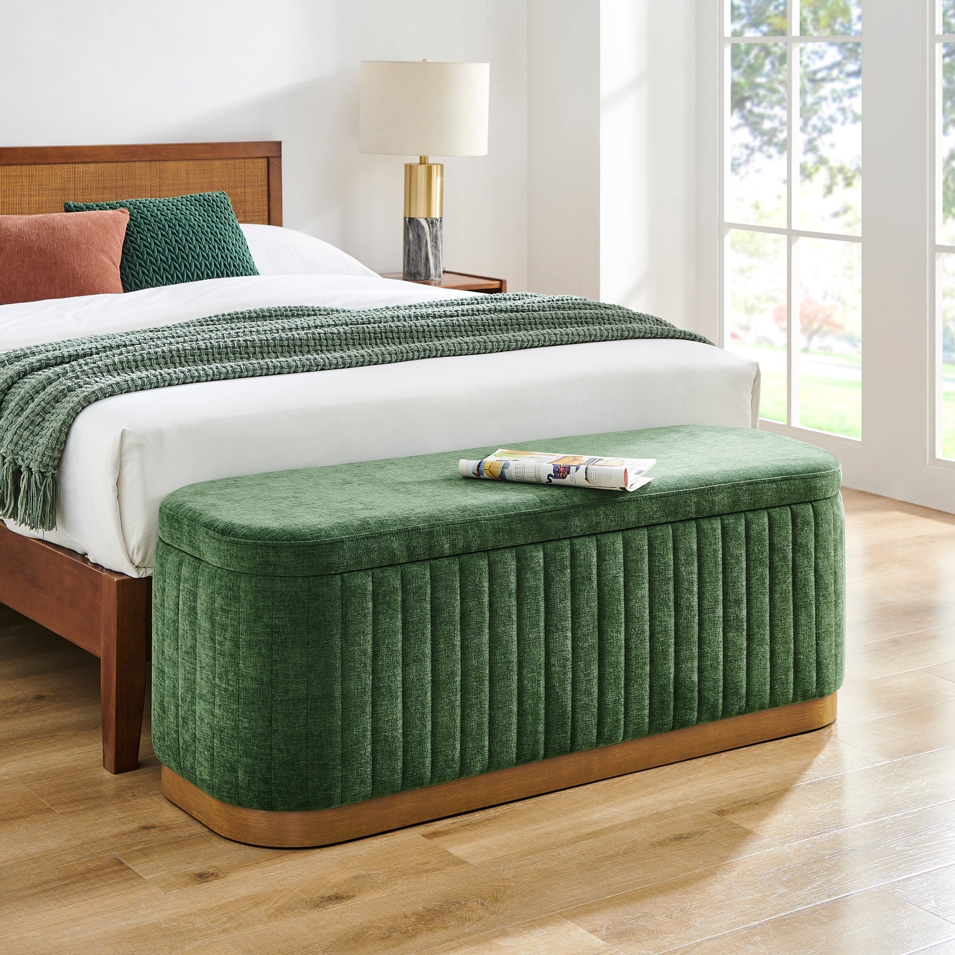 Ayleen Chenille Storage Bench - What A Room