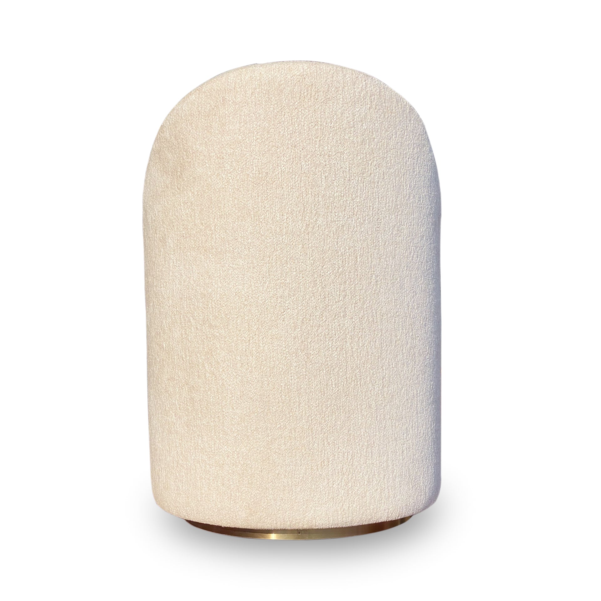Zinnia Fully Upholstered Swivel Chair in Dune Chenille - What A Room