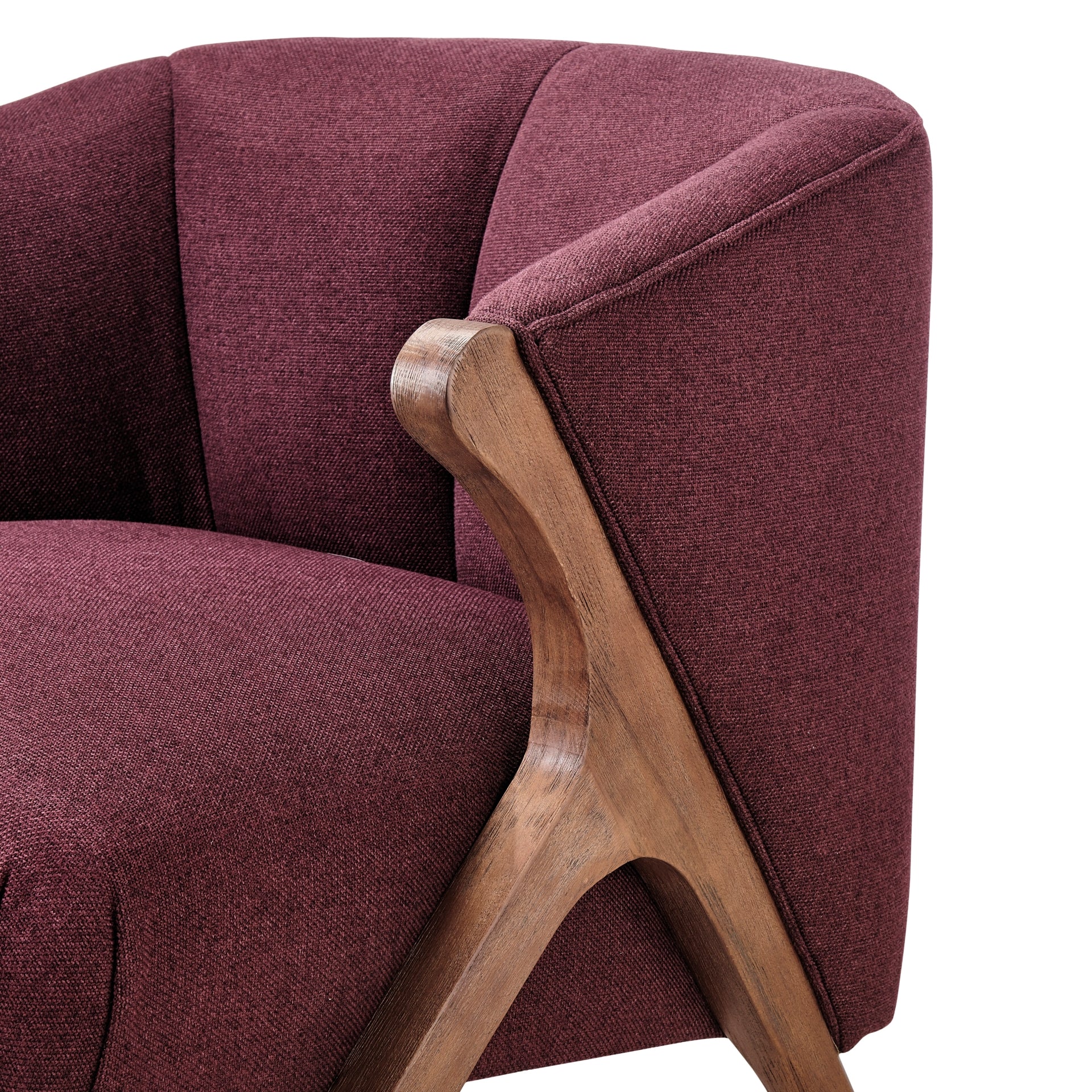 Florence Fabric Accent Chair Brown Legs - What A Room