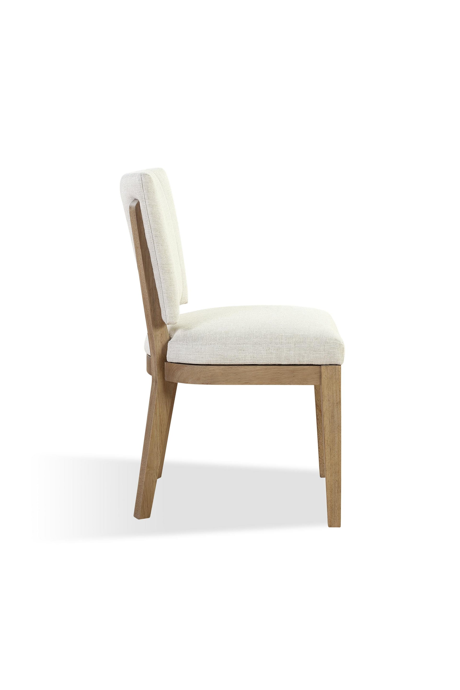 Sumner Channel Back Upholstered Dining Chair in Natural (Set of 2) - What A Room