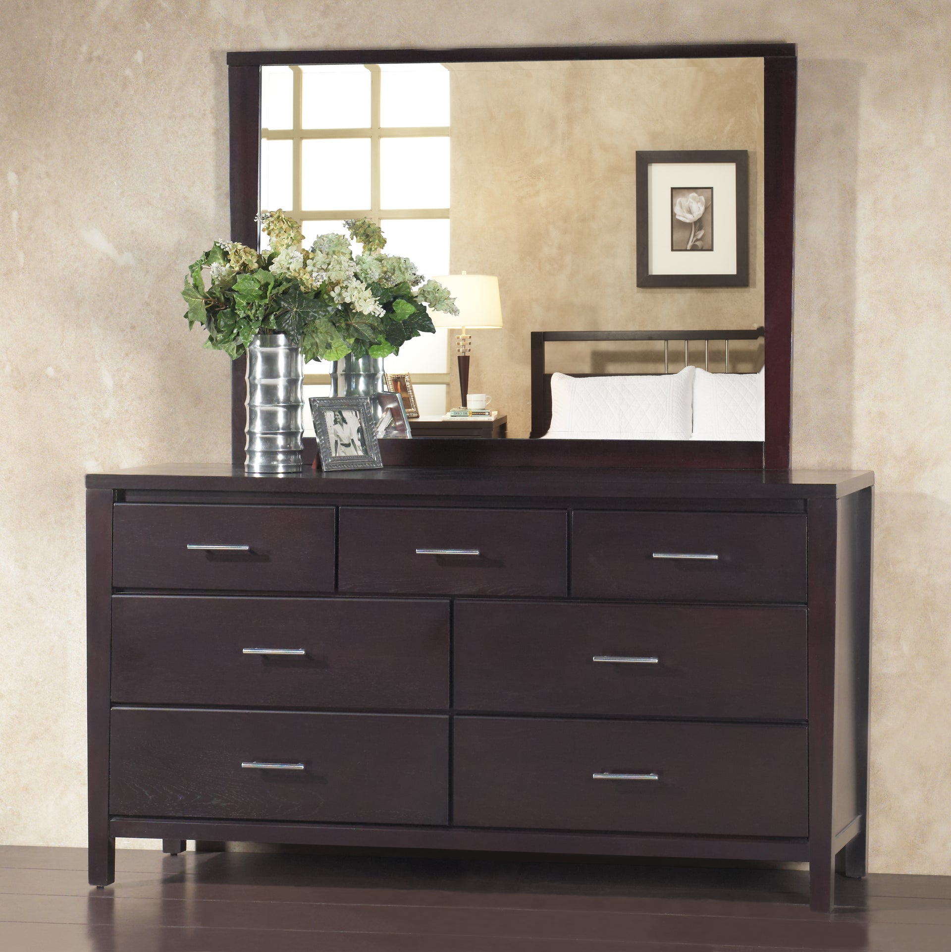 Nevis Seven Drawer Dresser in Espresso - What A Room