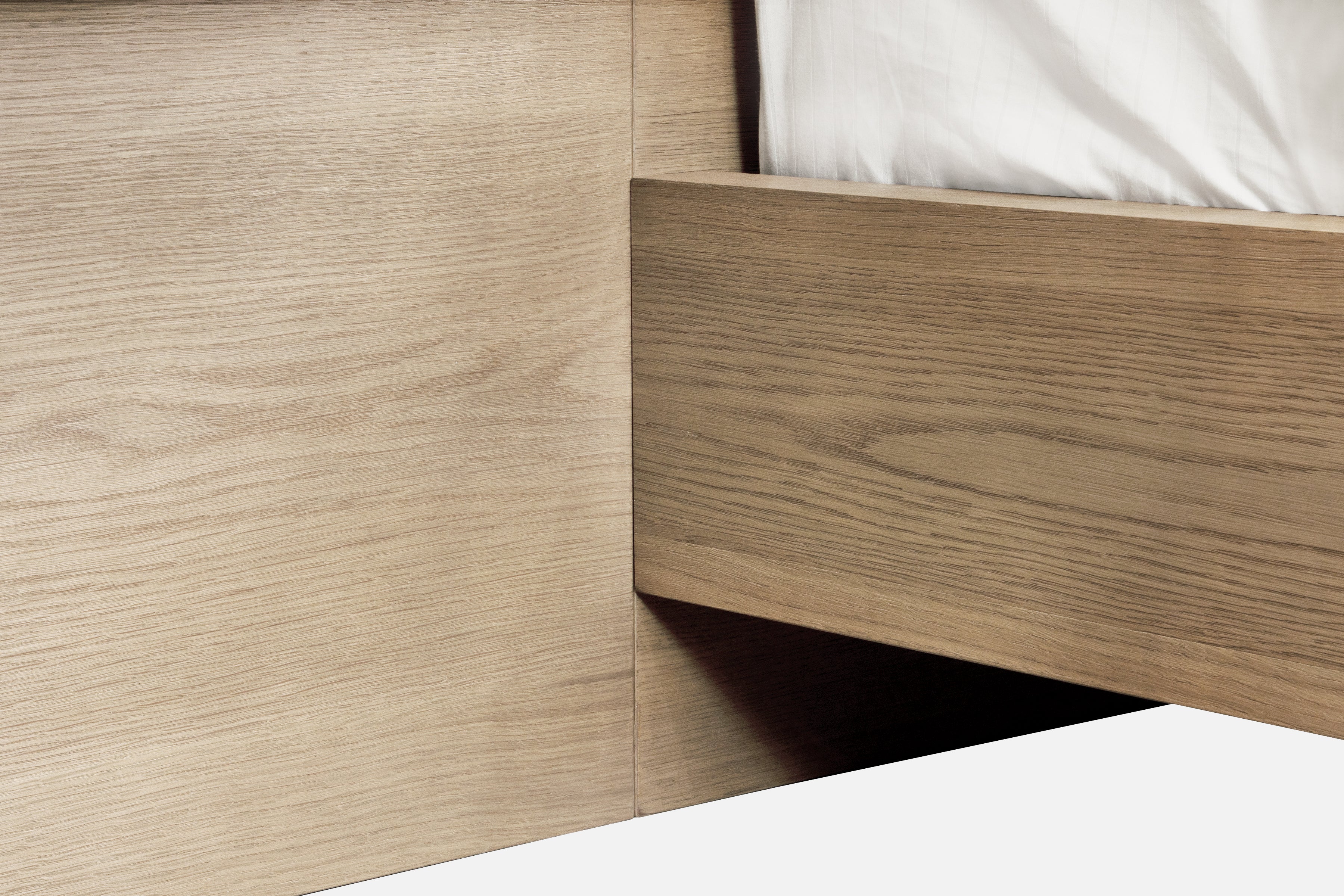 One Coastal Modern Live Edge Wall Bed with Floating Nightstands in Bisque - What A Room