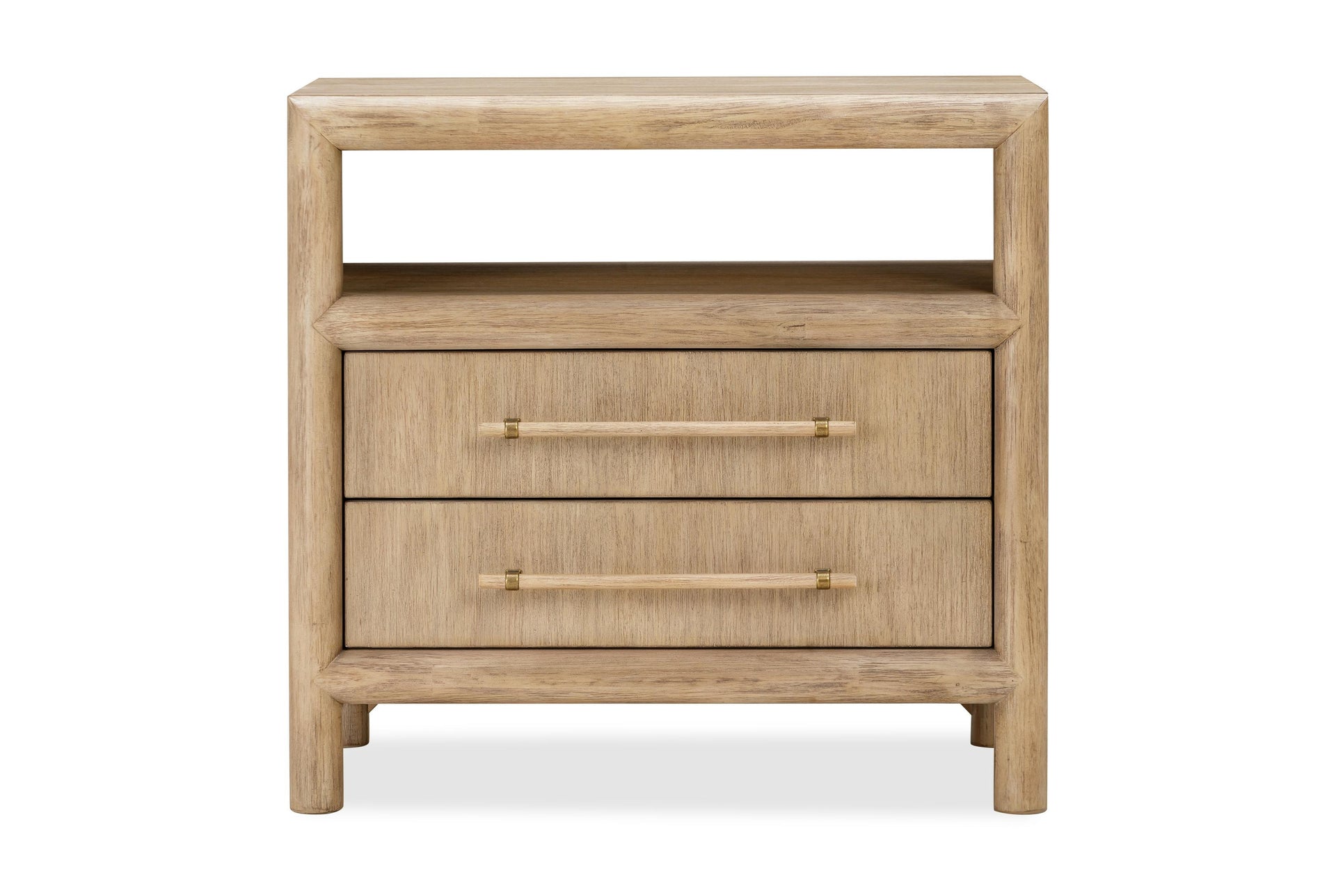 Dorsey Two Drawer USB-charging Nightstand in Granola - What A Room
