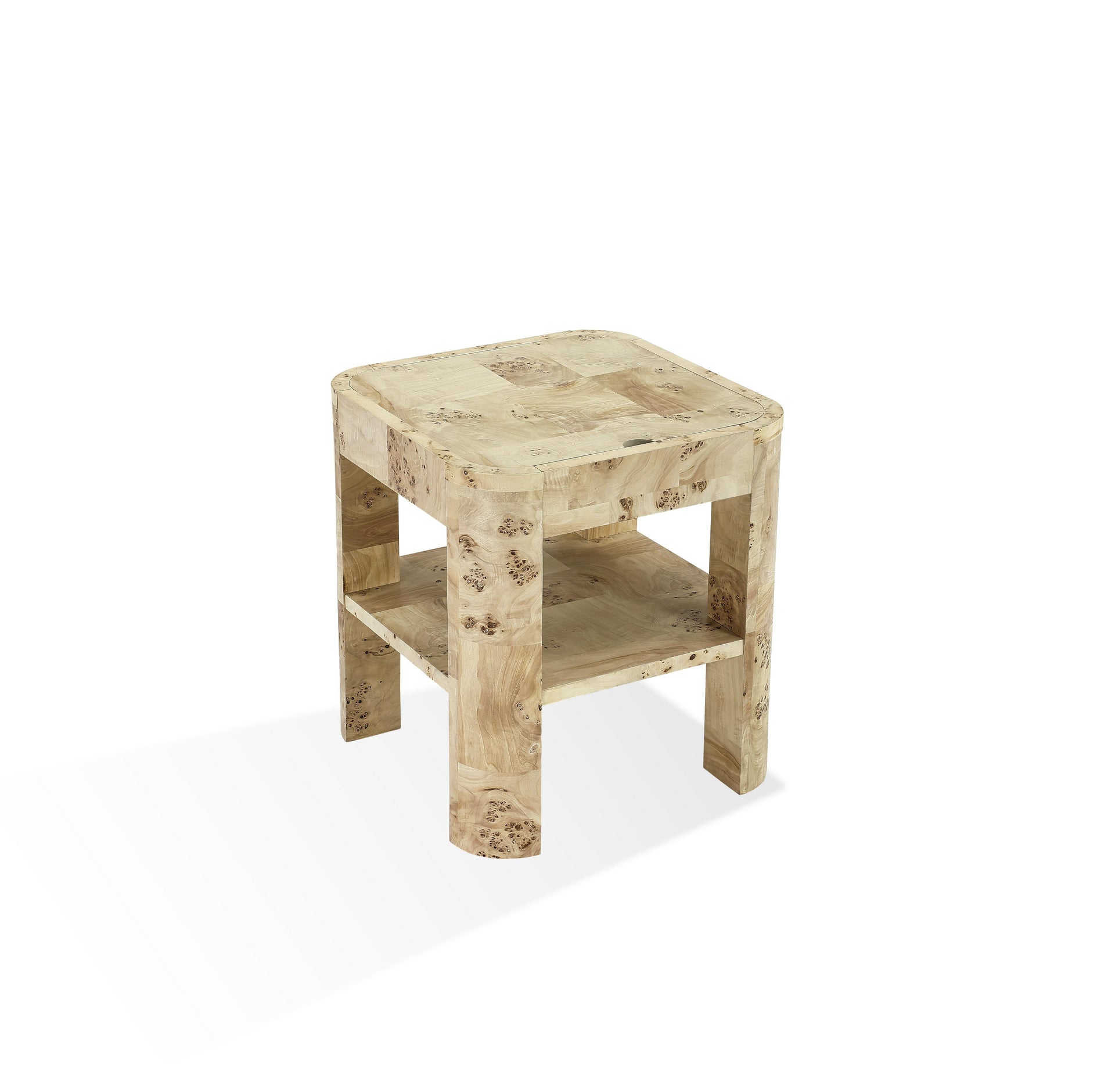 Cosmo Mappa Burl End Table in Amber Kiss - What A Room