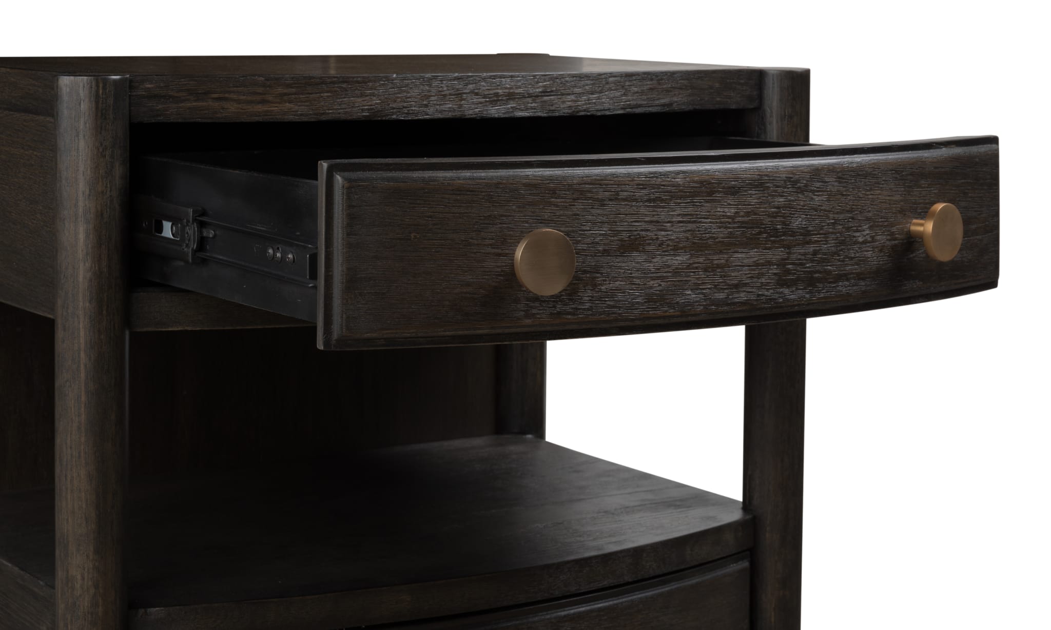 Rockport Two Drawer One Shelf Oak Wood Nightstand in Yin - What A Room