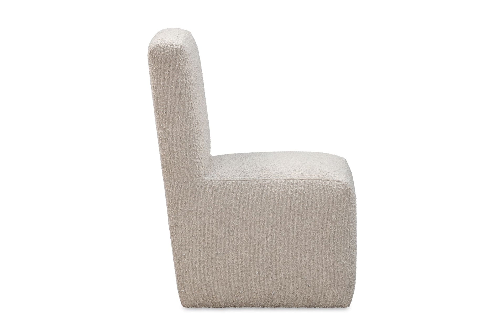 Liv Fully Upholstered Dining Chair in Brun Boucle (Set of 2) - What A Room