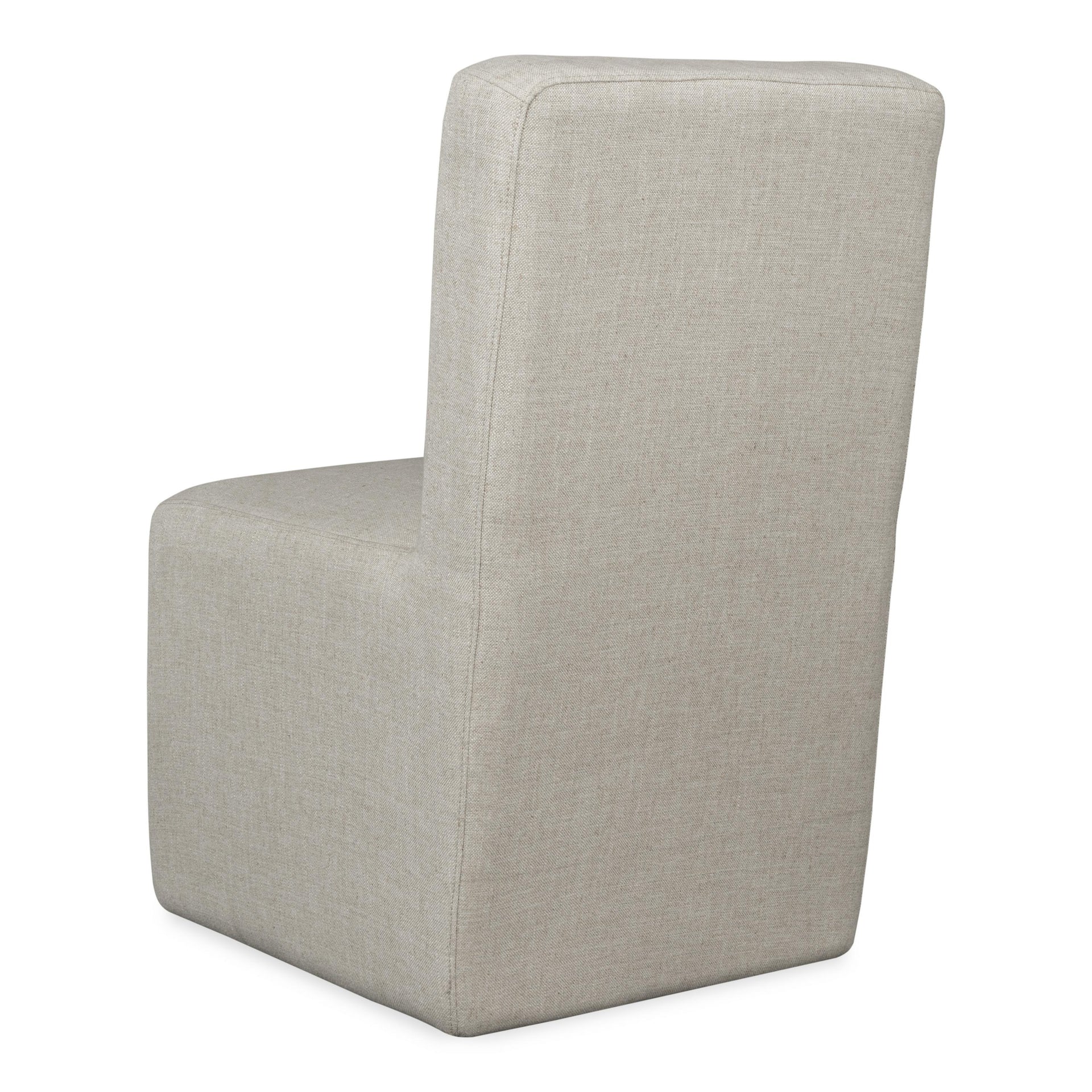 Liv Fully Upholstered Dining Chair in Natural Linen (Set of 2) - What A Room