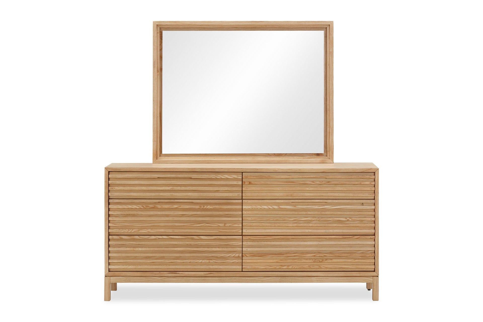 Tanner Six Drawer Ash Wood Dresser in Flaxen - What A Room
