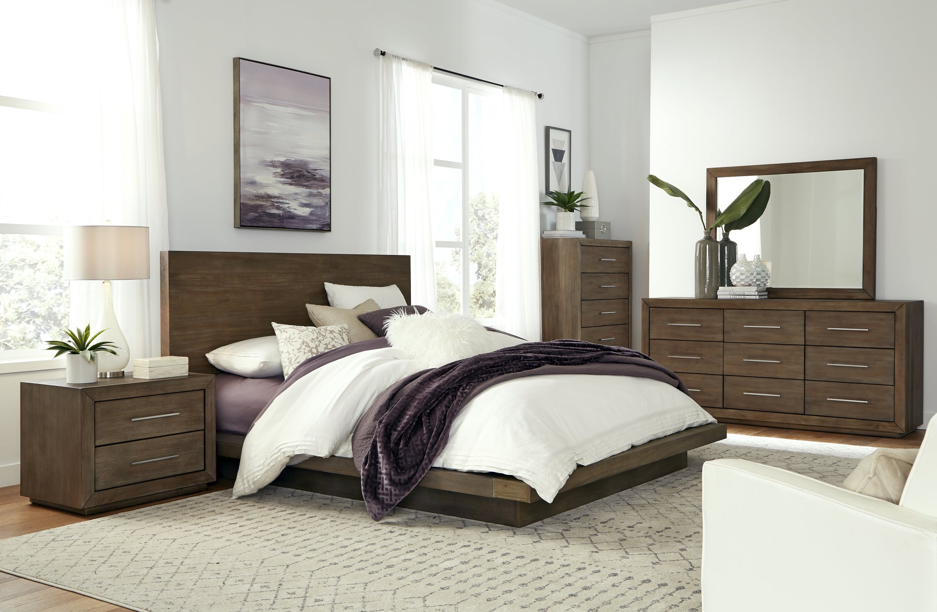 Melbourne Five Drawer Chest in Dark Pine - What A Room