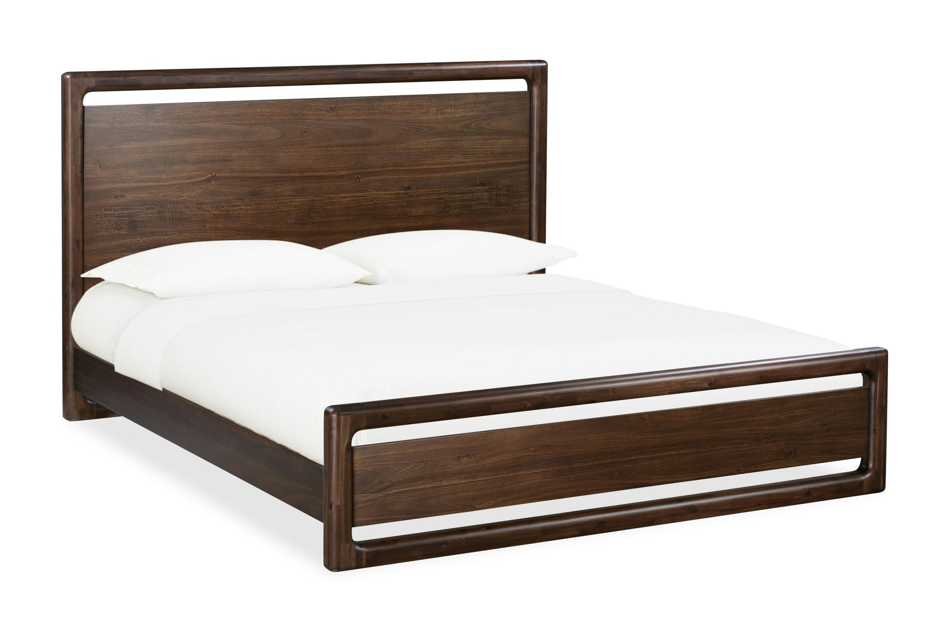 Sol Acacia Wood Platform Bed in Brown Spice - What A Room
