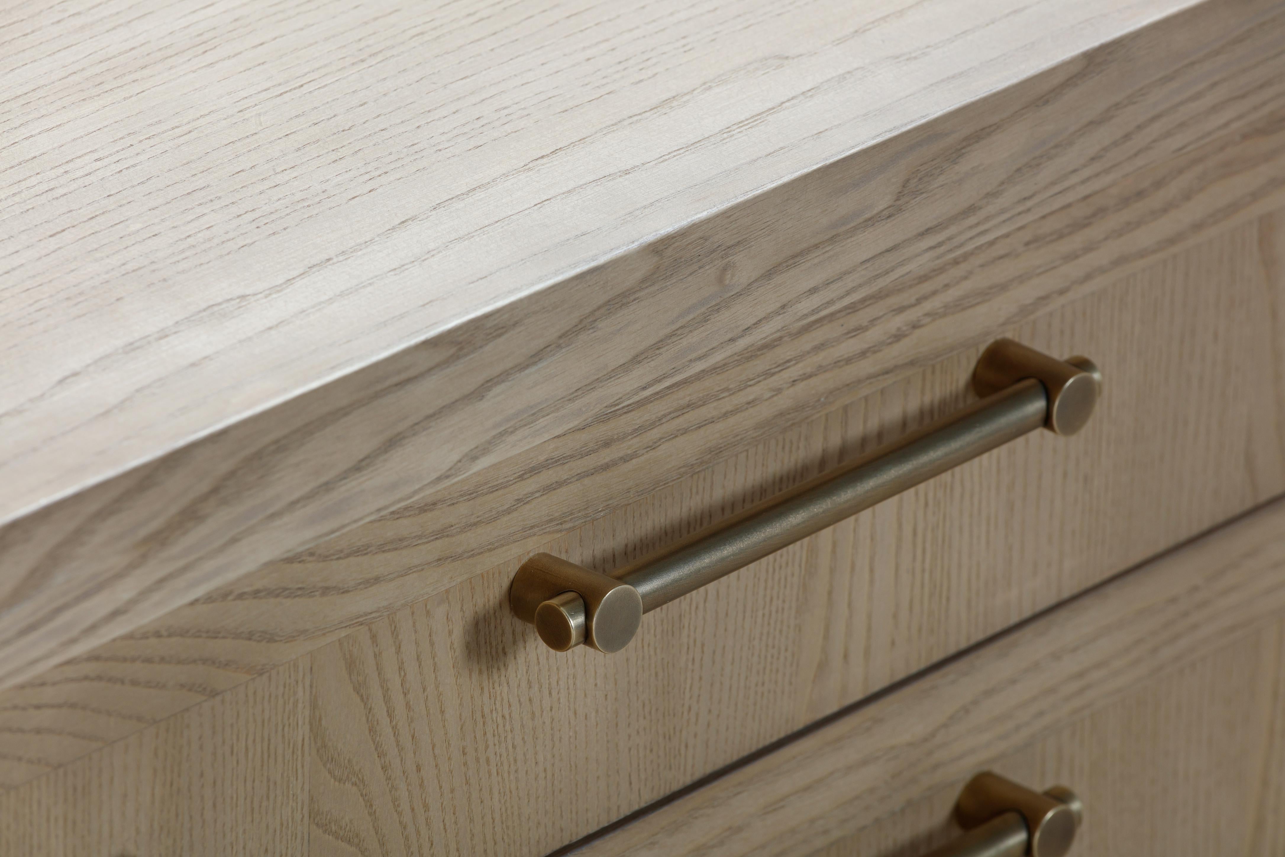 Sumire Three Drawer Ash Wood Nightstand in Ginger - What A Room
