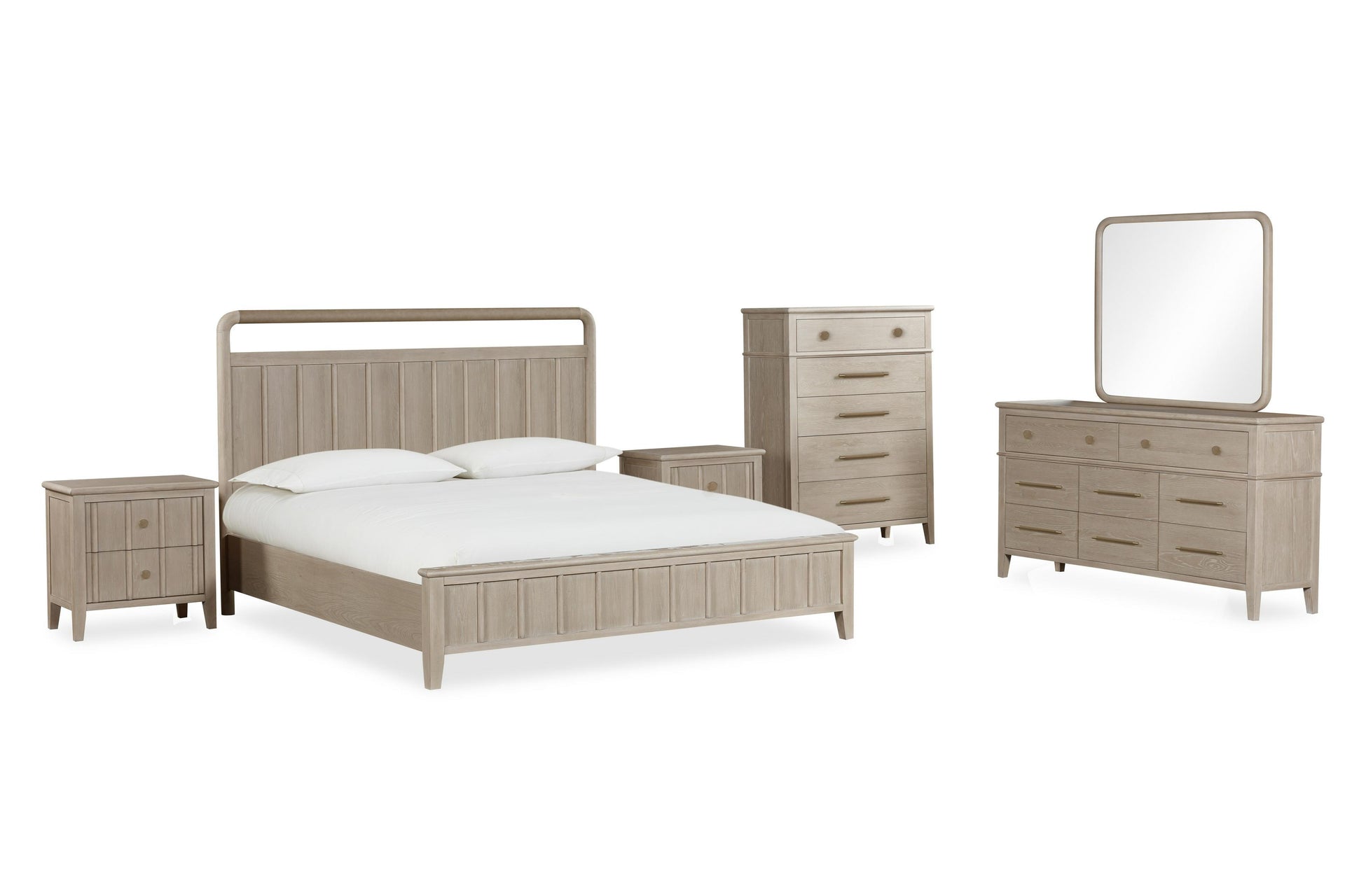 Camden Five Drawer Oak Wood Chest in Chai - What A Room