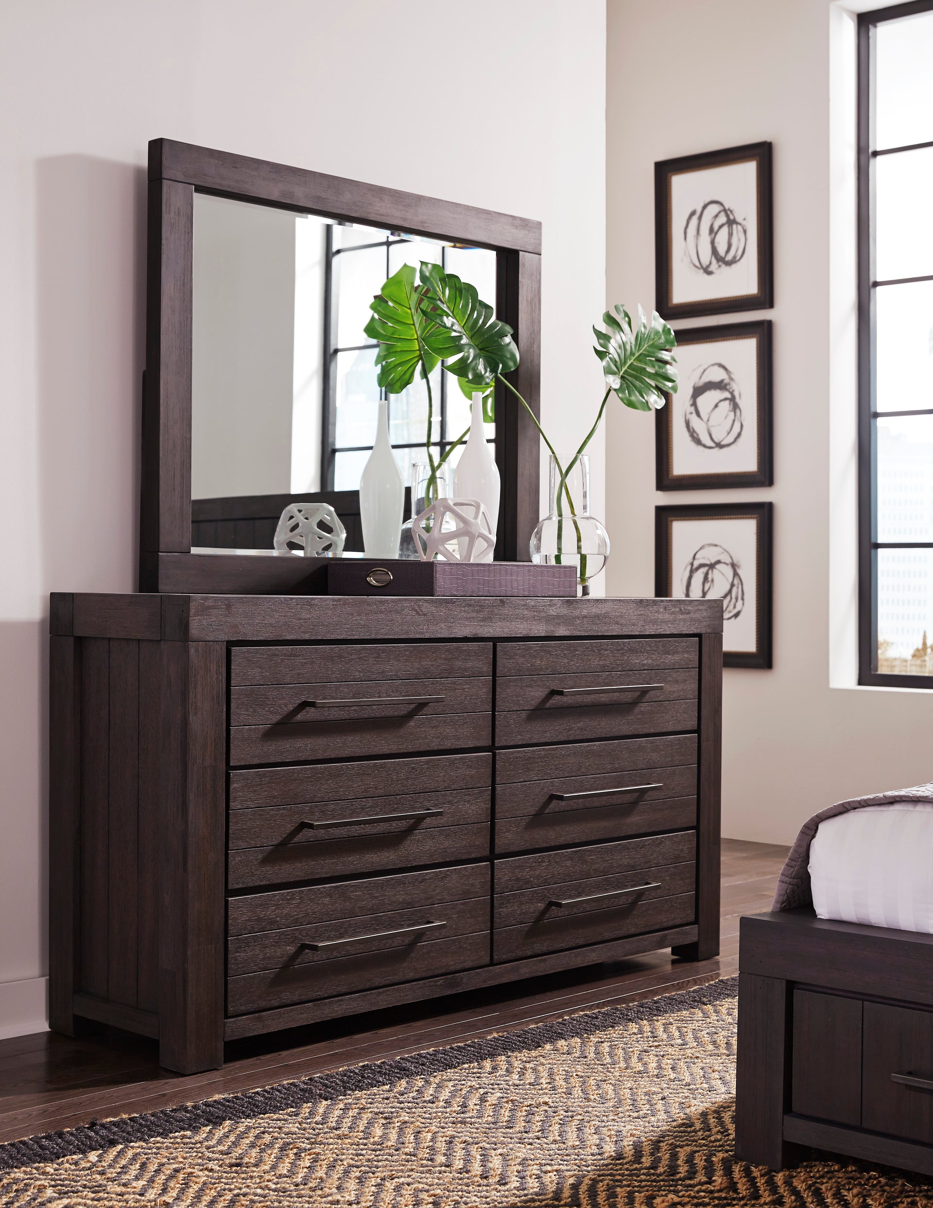 Heath Six Drawer Dresser in Basalt Grey - What A Room
