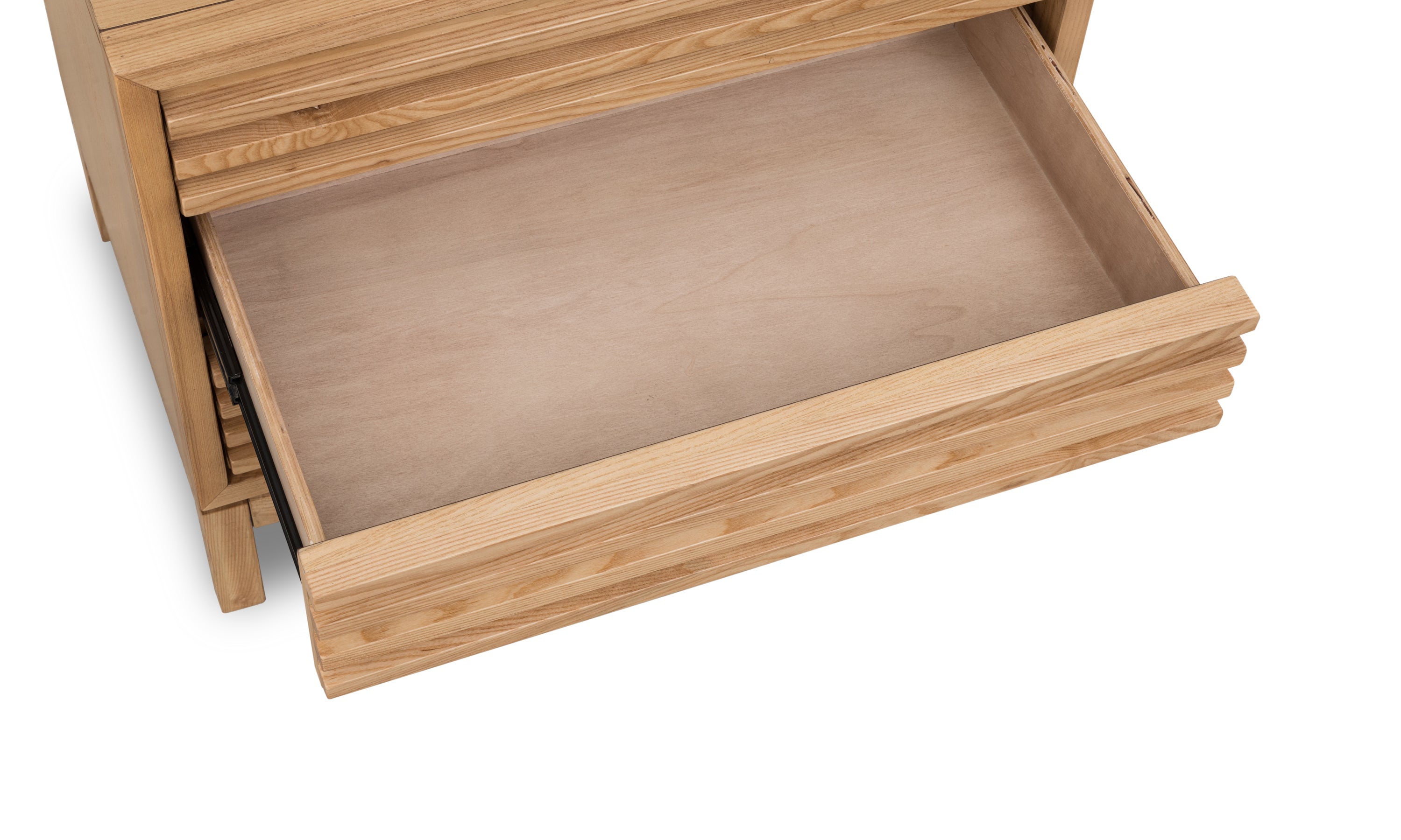 Tanner Three Drawer Ash Wood Nightstand in Flaxen - What A Room