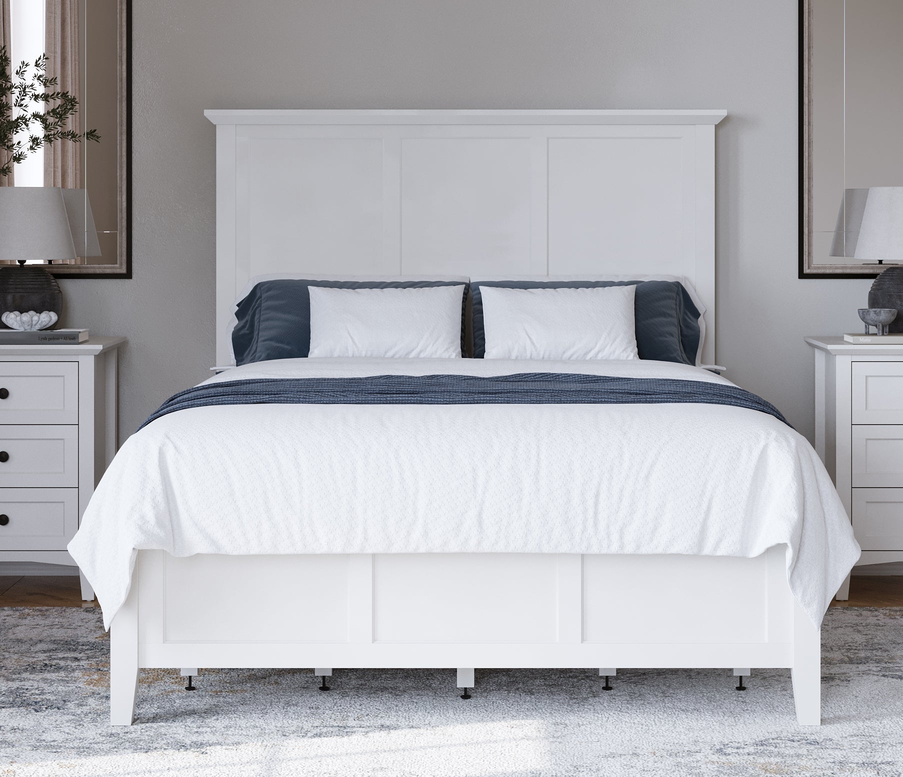 Grace Four Drawer Platform Storage Bed in Snowfall White - What A Room