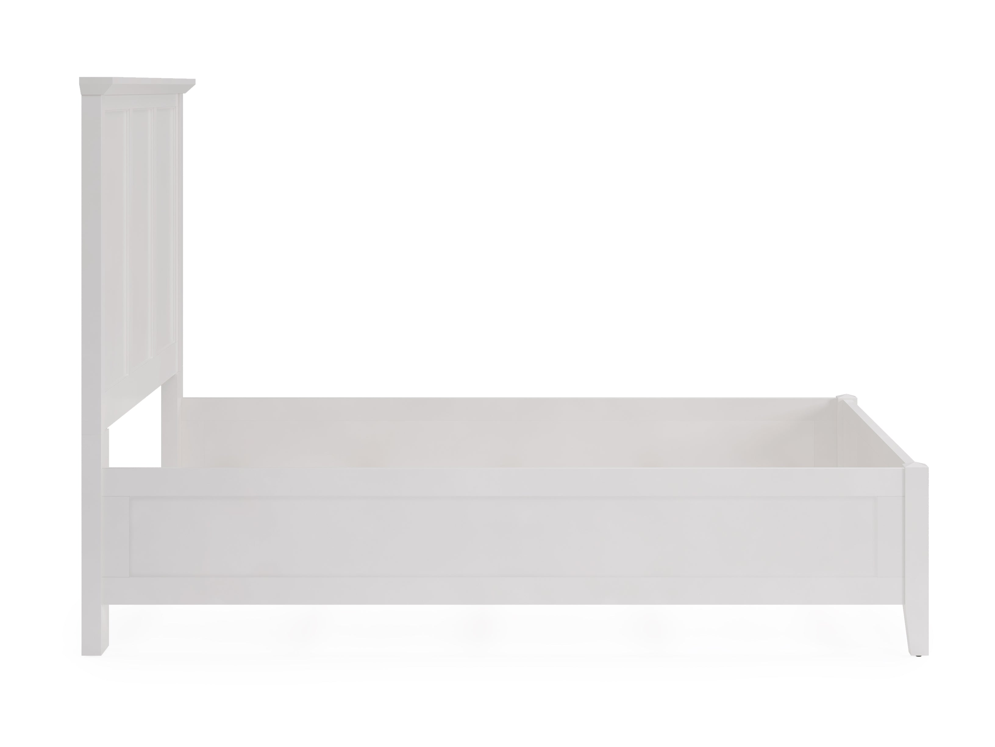 Grace Three Panel Bed in Snowfall White - What A Room