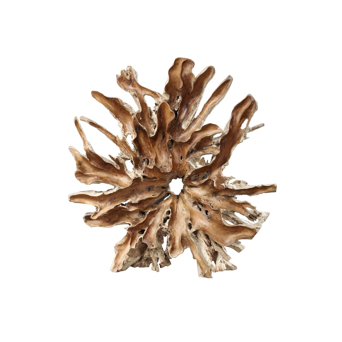 Teak Root Starburst Sculpture