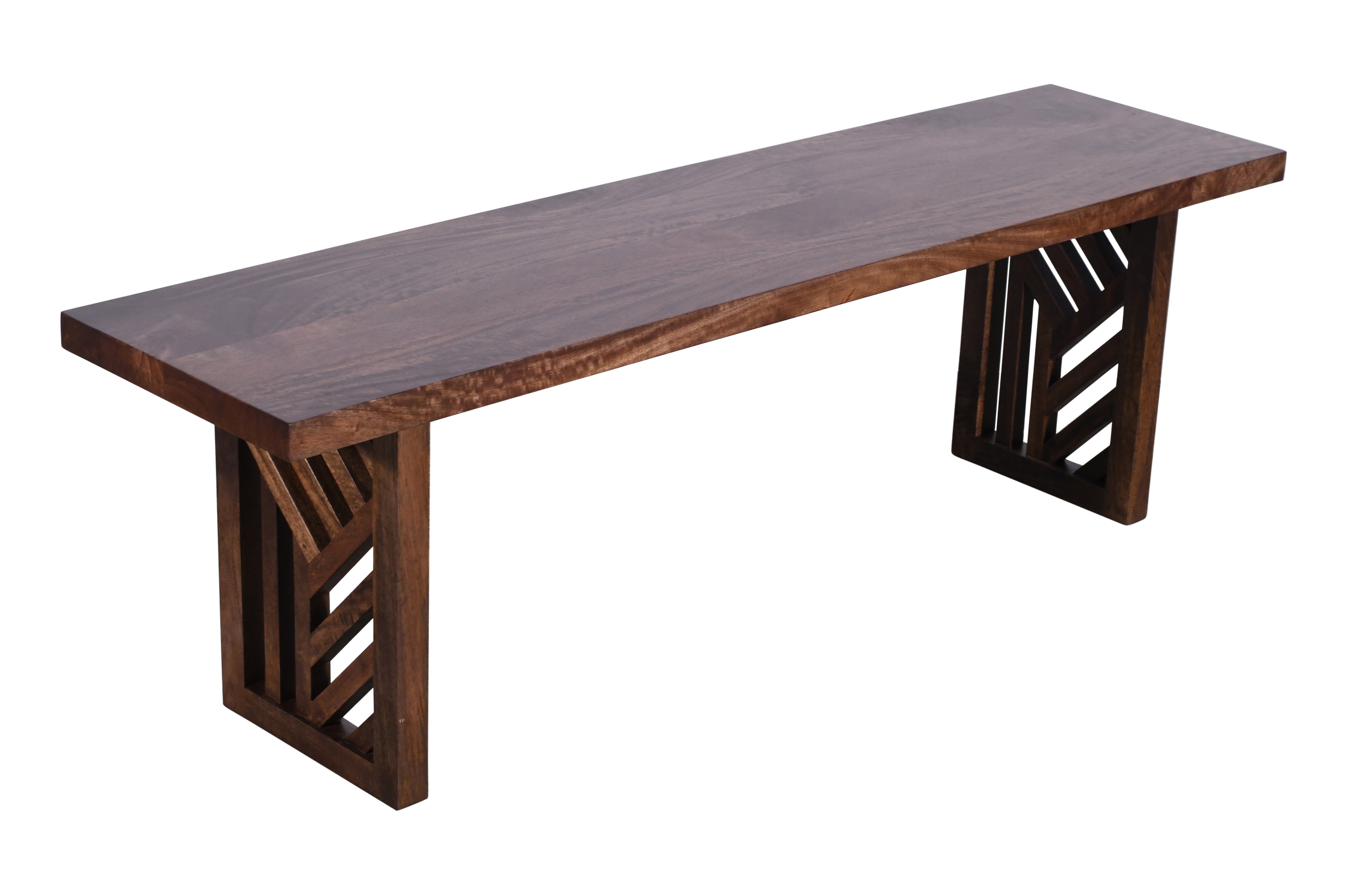 Fevano Solid Wood Dining Bench in Smoked Brown - What A Room