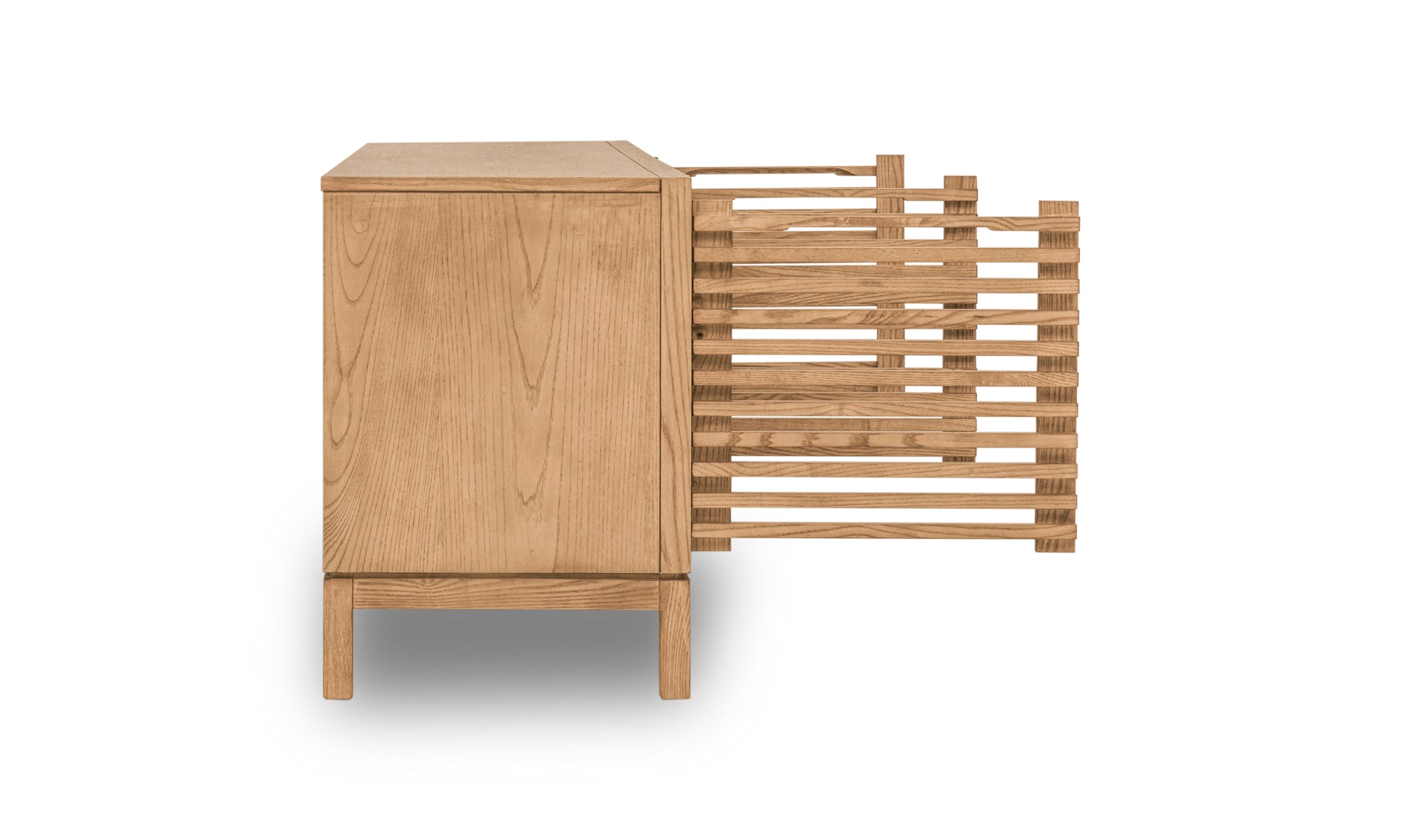 Tanner Four Door Solid Ash Media Console in Flaxen - What A Room