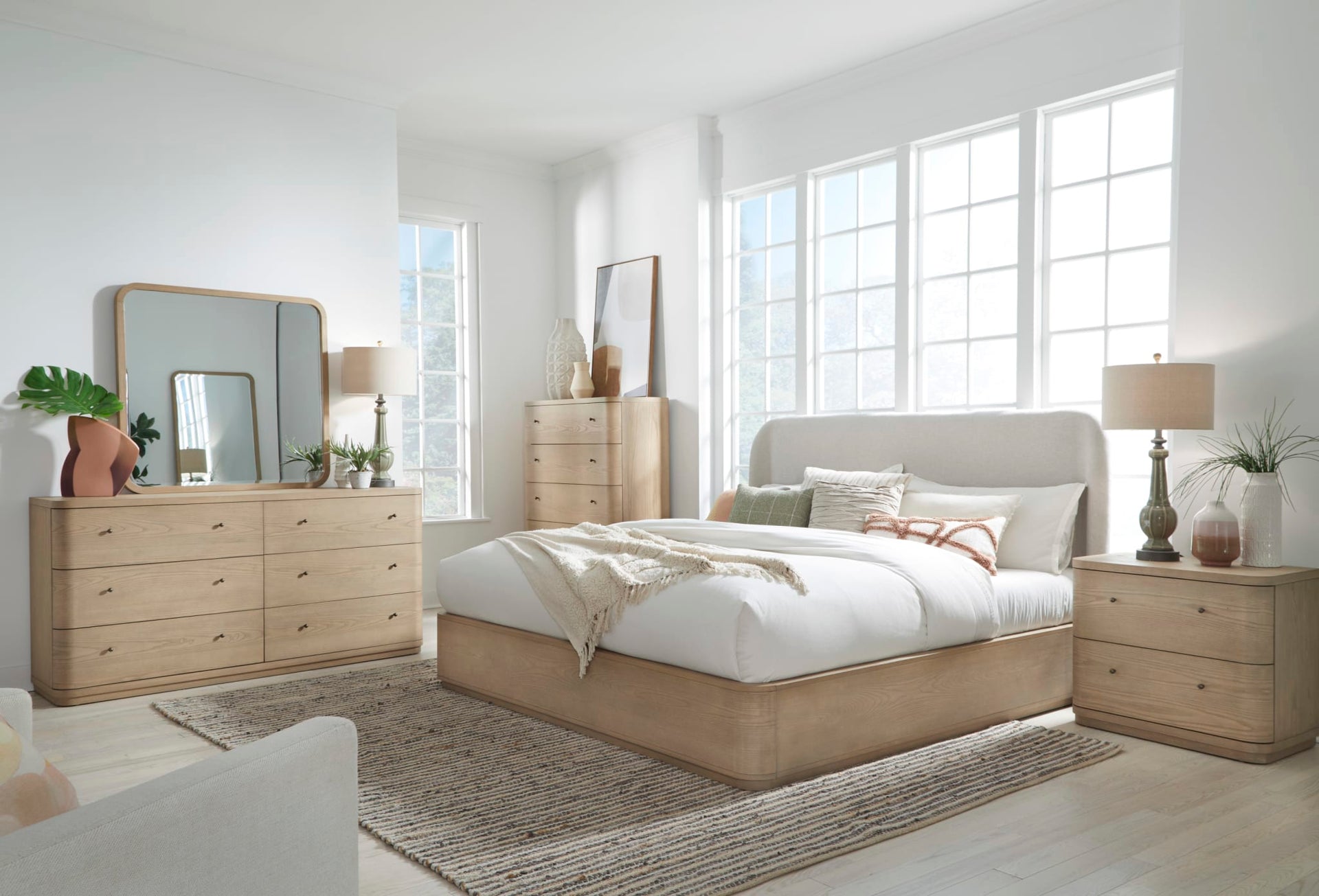 Penny Six Drawer White Ash Dresser in Buff Cream - What A Room