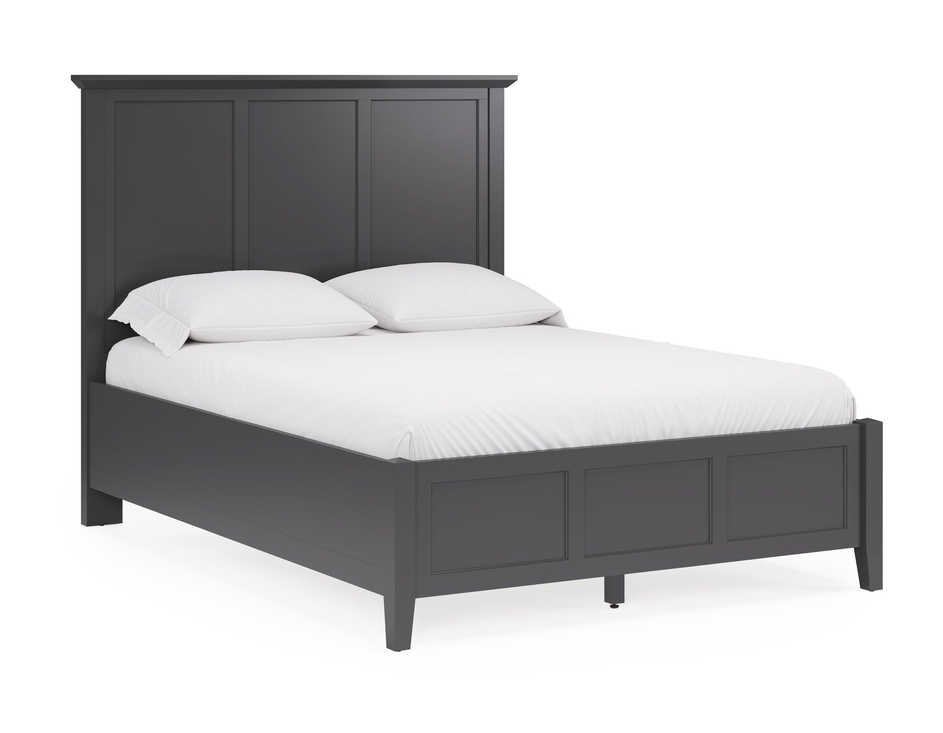 Grace Three Panel Bed in Raven Black - What A Room