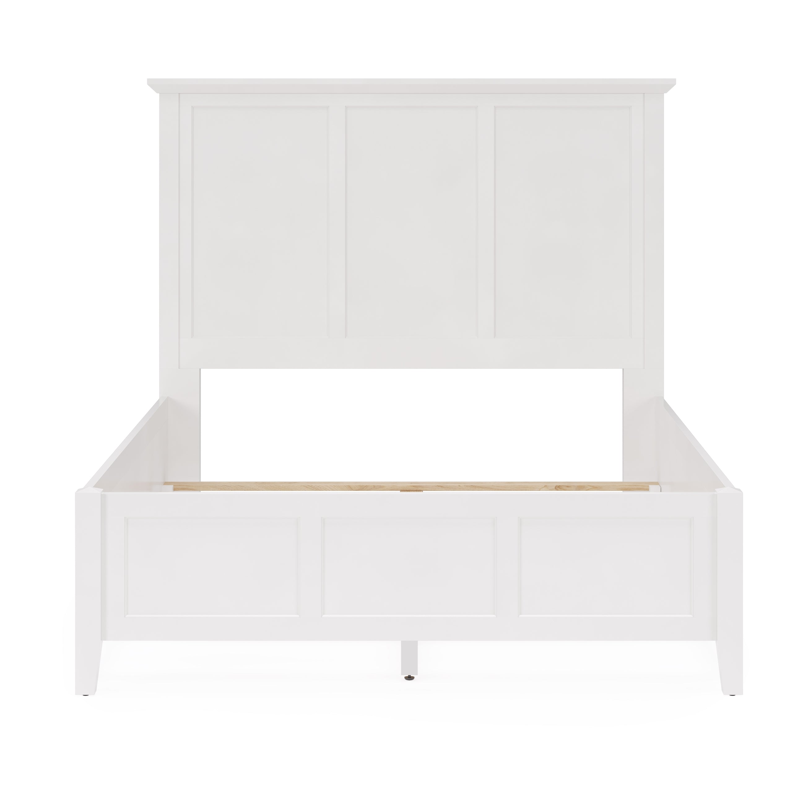 Grace Three Panel Bed in Snowfall White - What A Room
