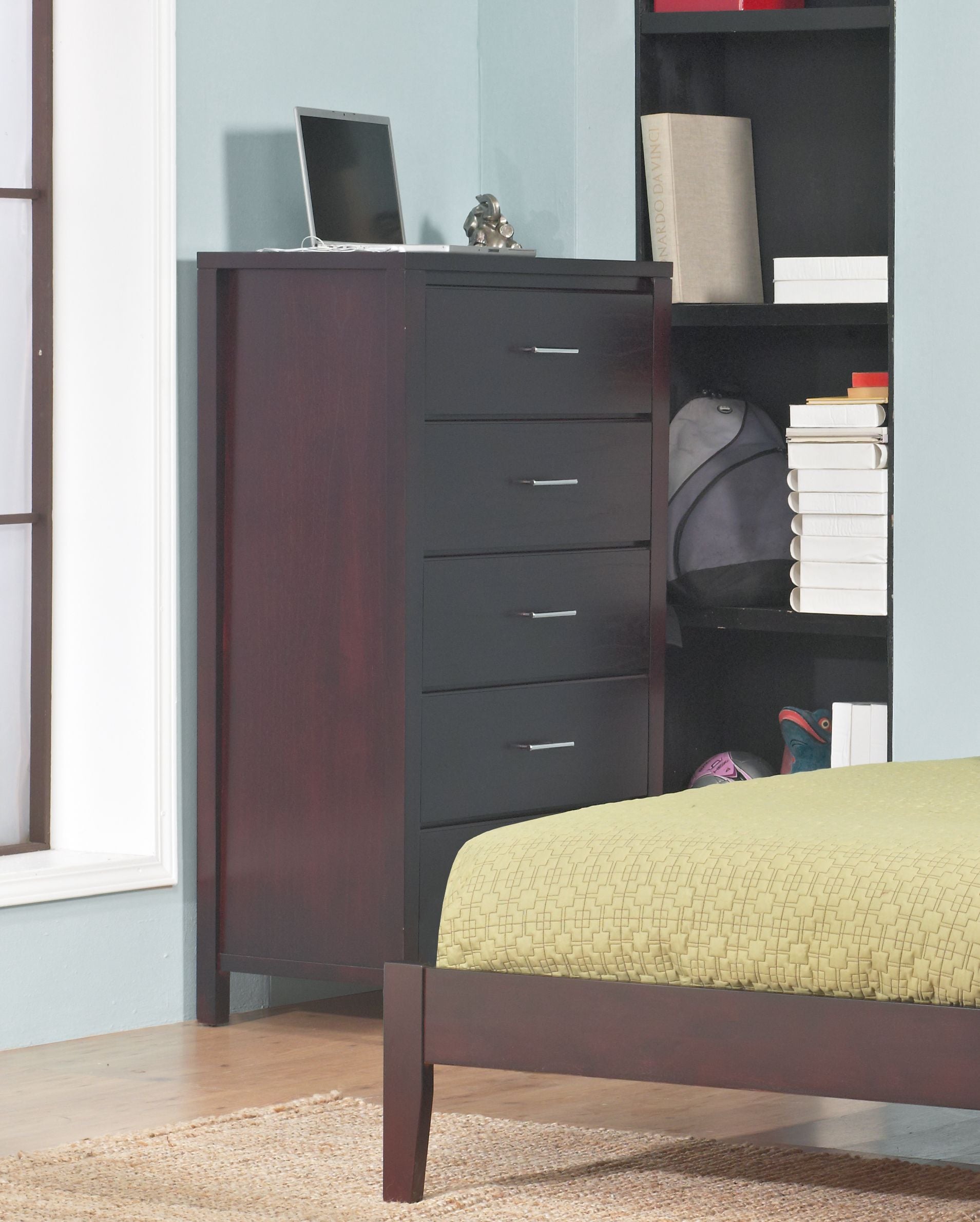 Nevis Five Drawer Chest in Espresso - What A Room